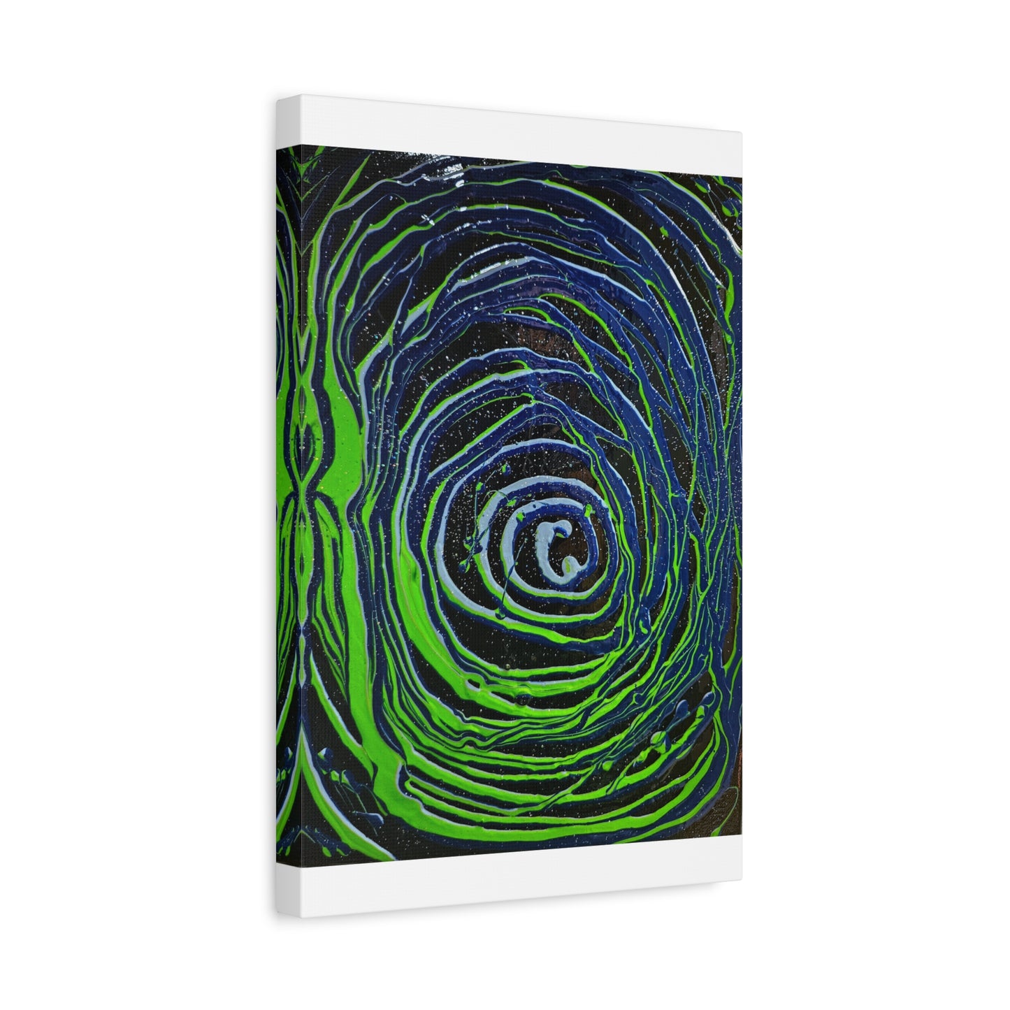 Abstract Green Swirl Matte Canvas Art — Stretched 1.25" Wall Décor