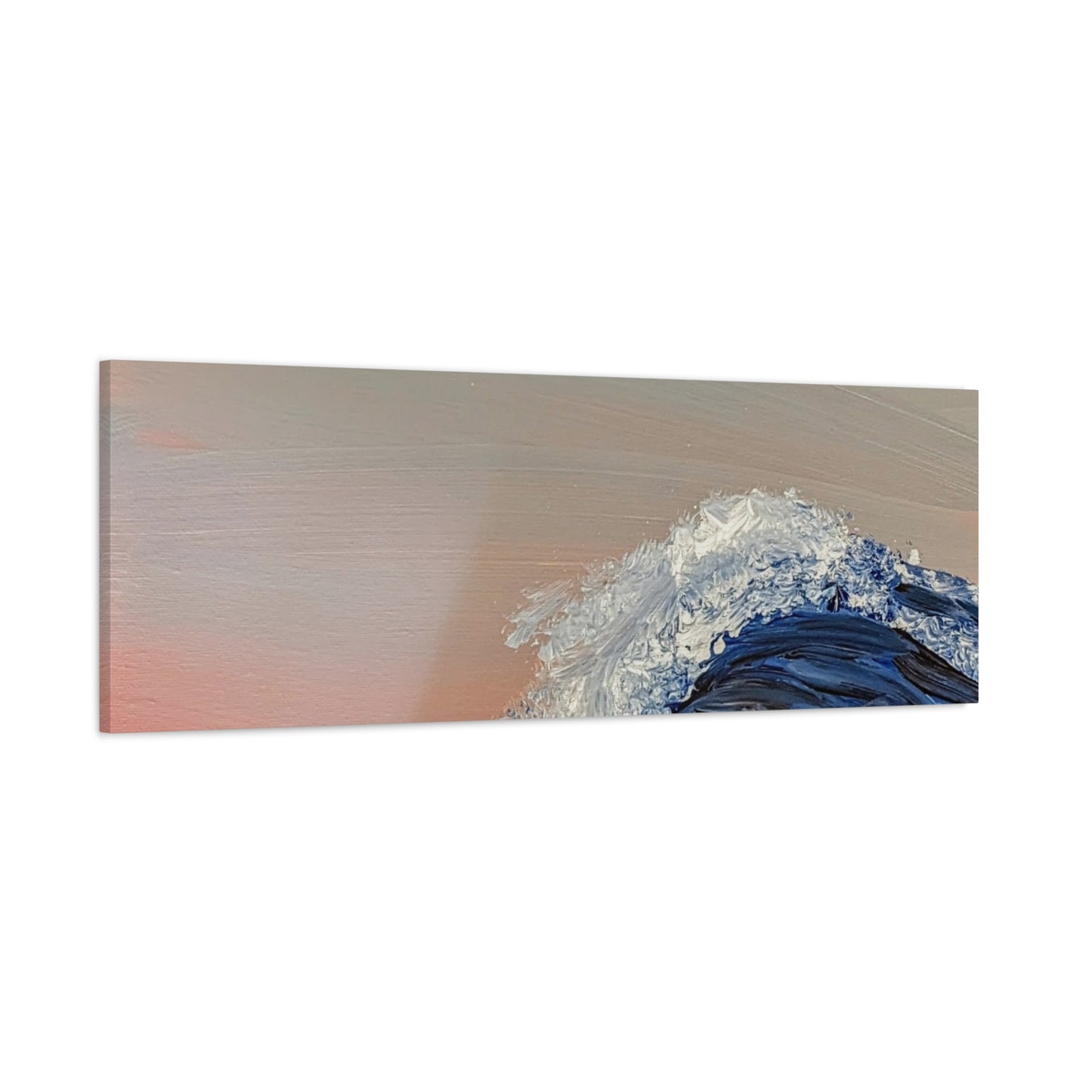California_Coast - Ocean Wave Canvas Art — Blue Wave Seascape Matte Stretched Canvas