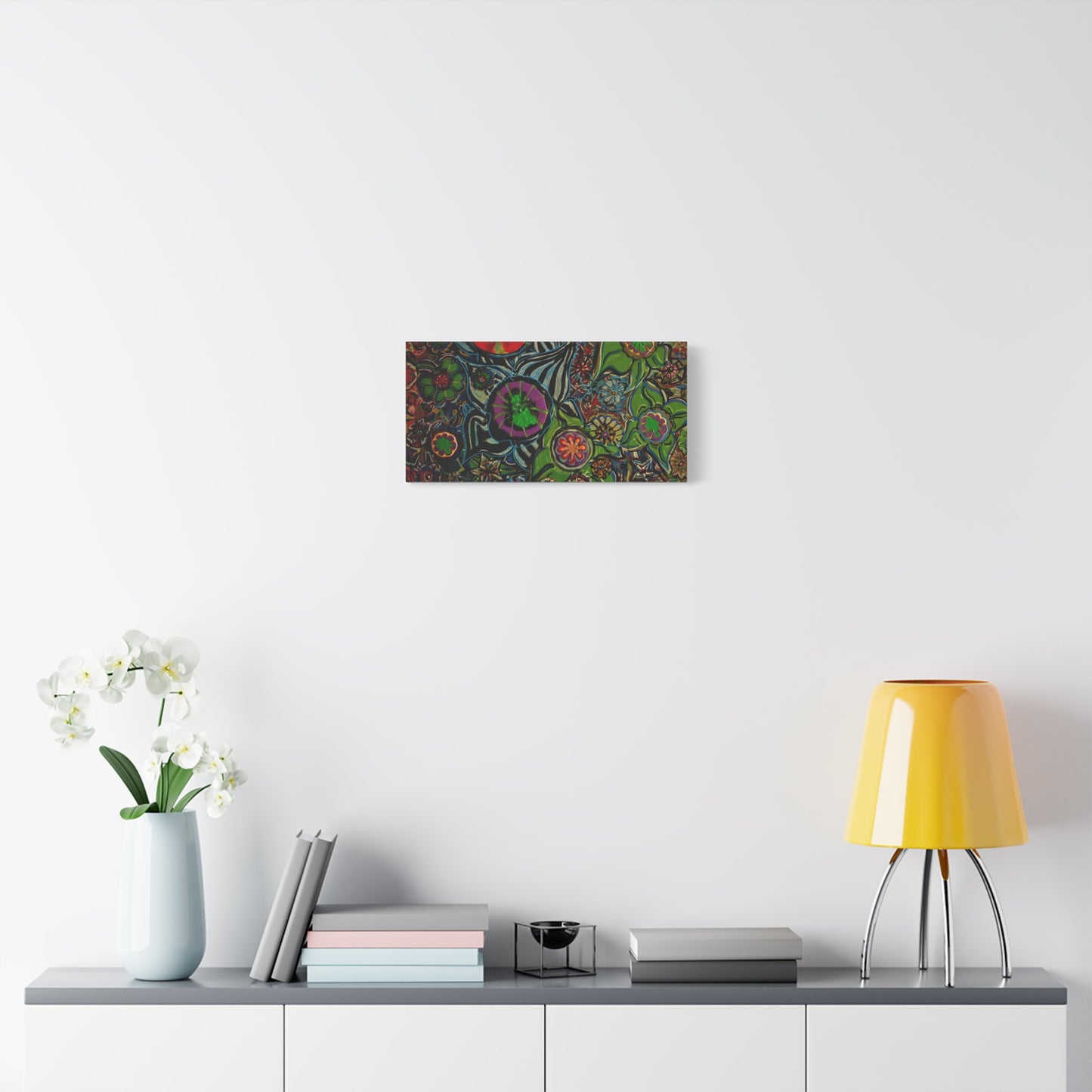 Urban_gardening-03 - Psychedelic Floral Canvas Print — Vibrant Abstract Garden Wall Art