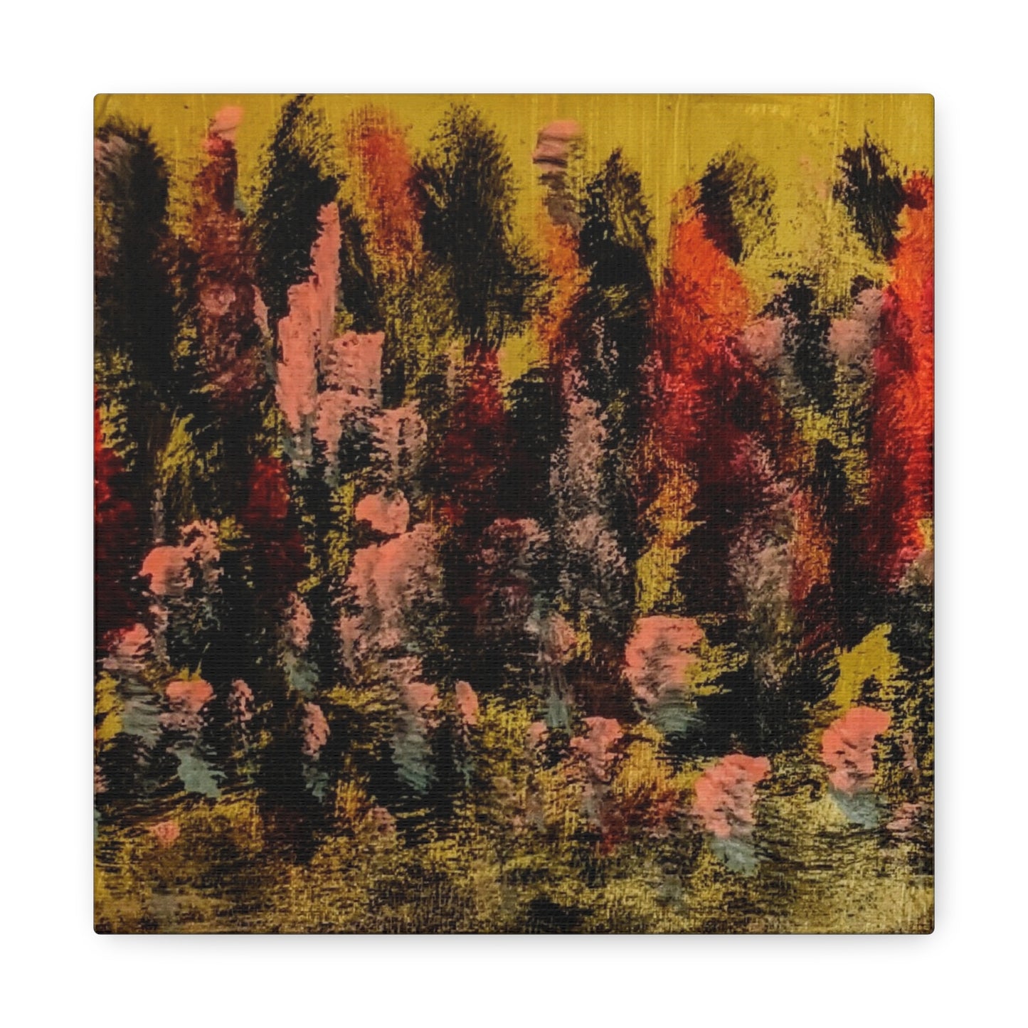 Autumn Forest Abstract — Matte Stretched Canvas
