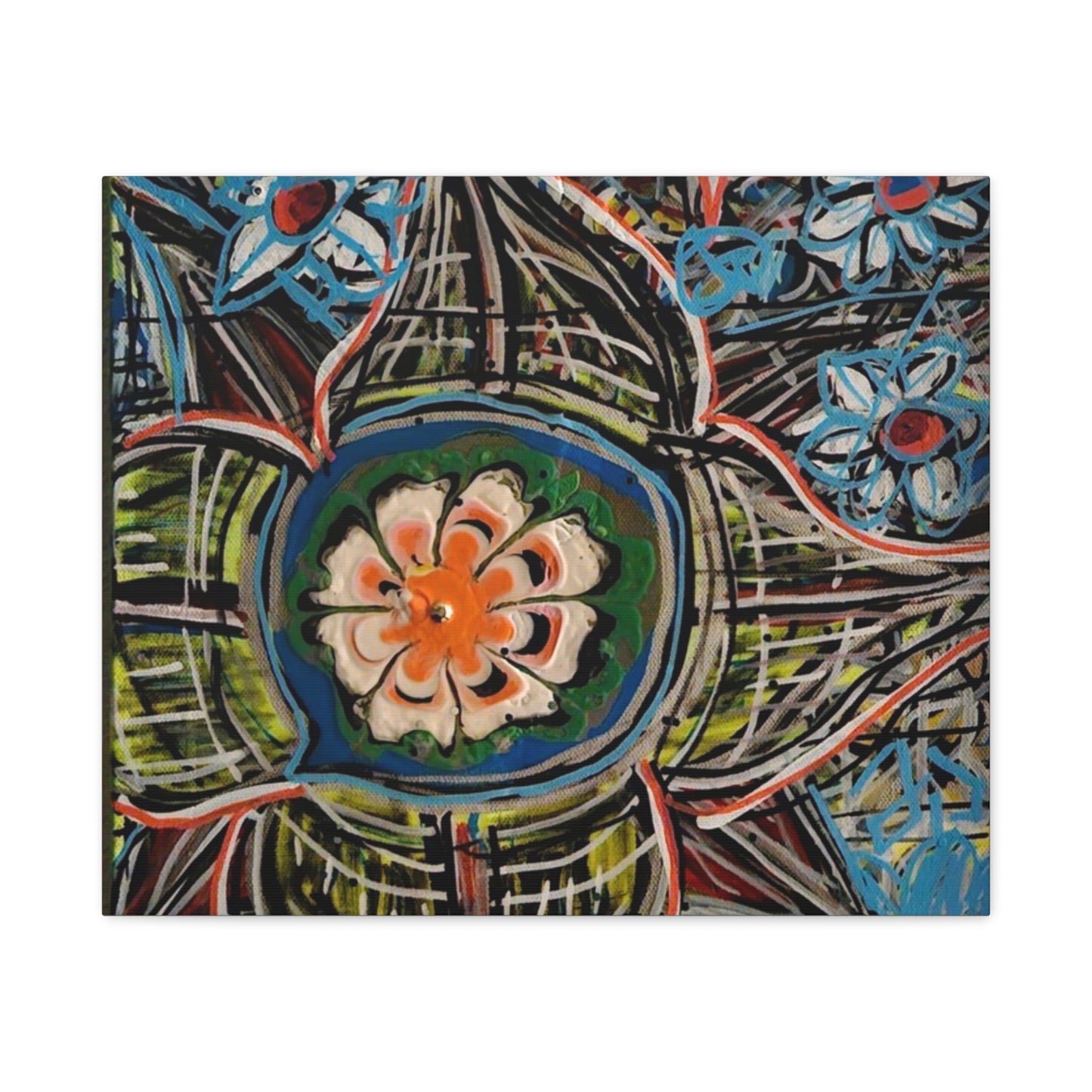 urban_gardening_02 - Abstract Floral Mandala Matte Canvas Print (Stretched 1.25")
