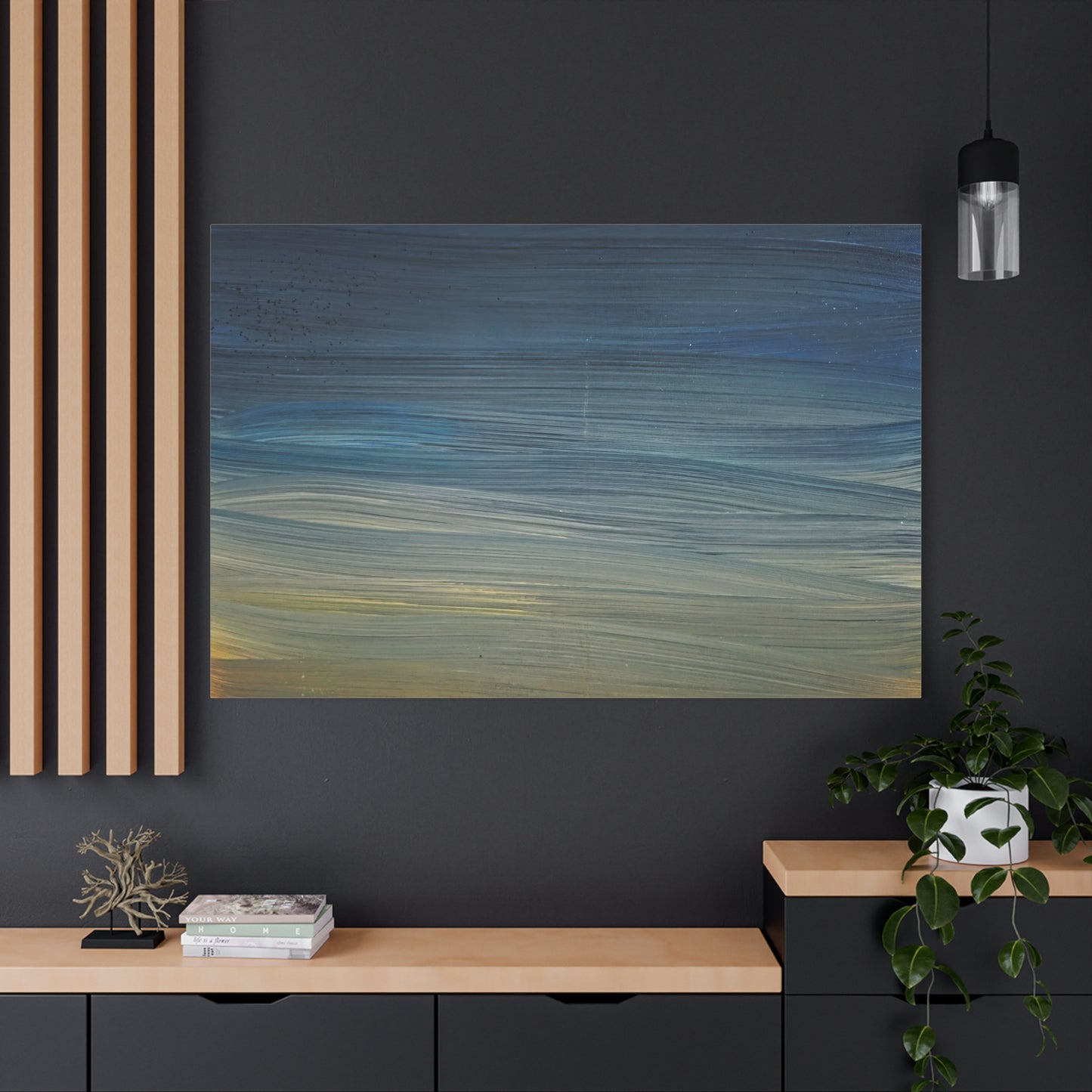 Abstract Coastal Sunset Canvas Print — Matte Stretched Wall Art