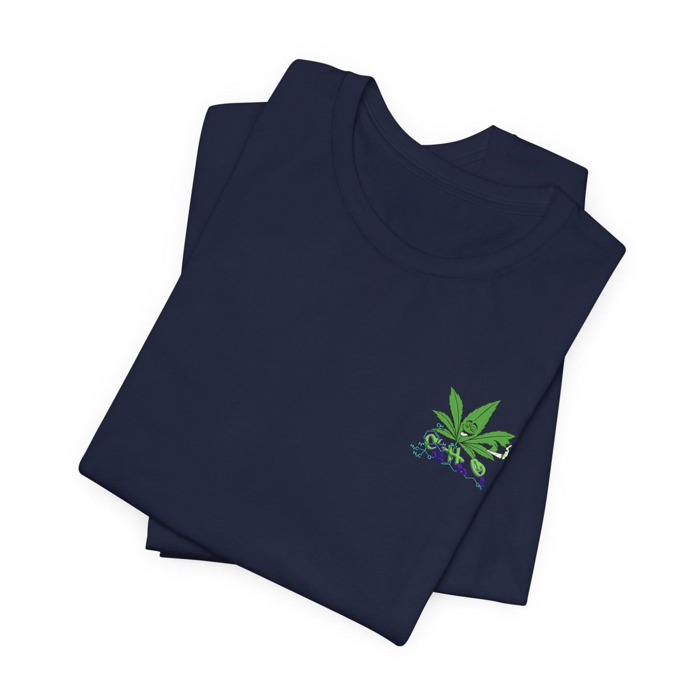 C16H21O2 - Minimal Marijuana Plant Graphic T-Shirt