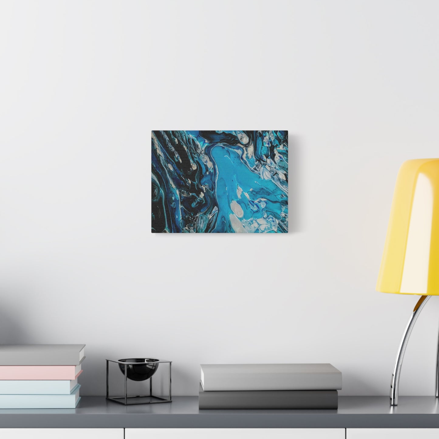 Blue Ocean Abstract Matte Canvas Print — Stretched Wall Art