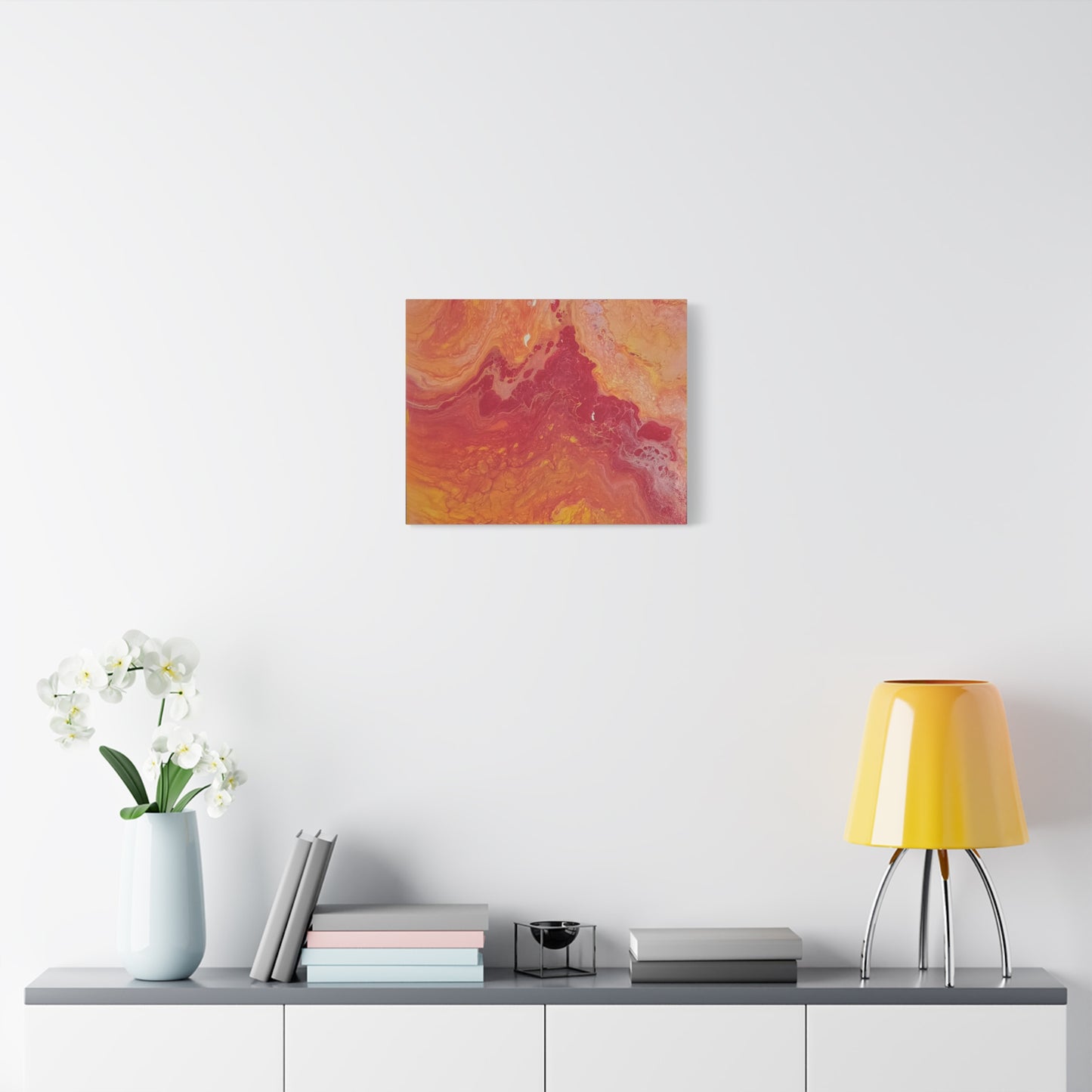 Abstract Pepto Popured - Sunset Swirl Matte Canvas Art - Stretched 1.25"