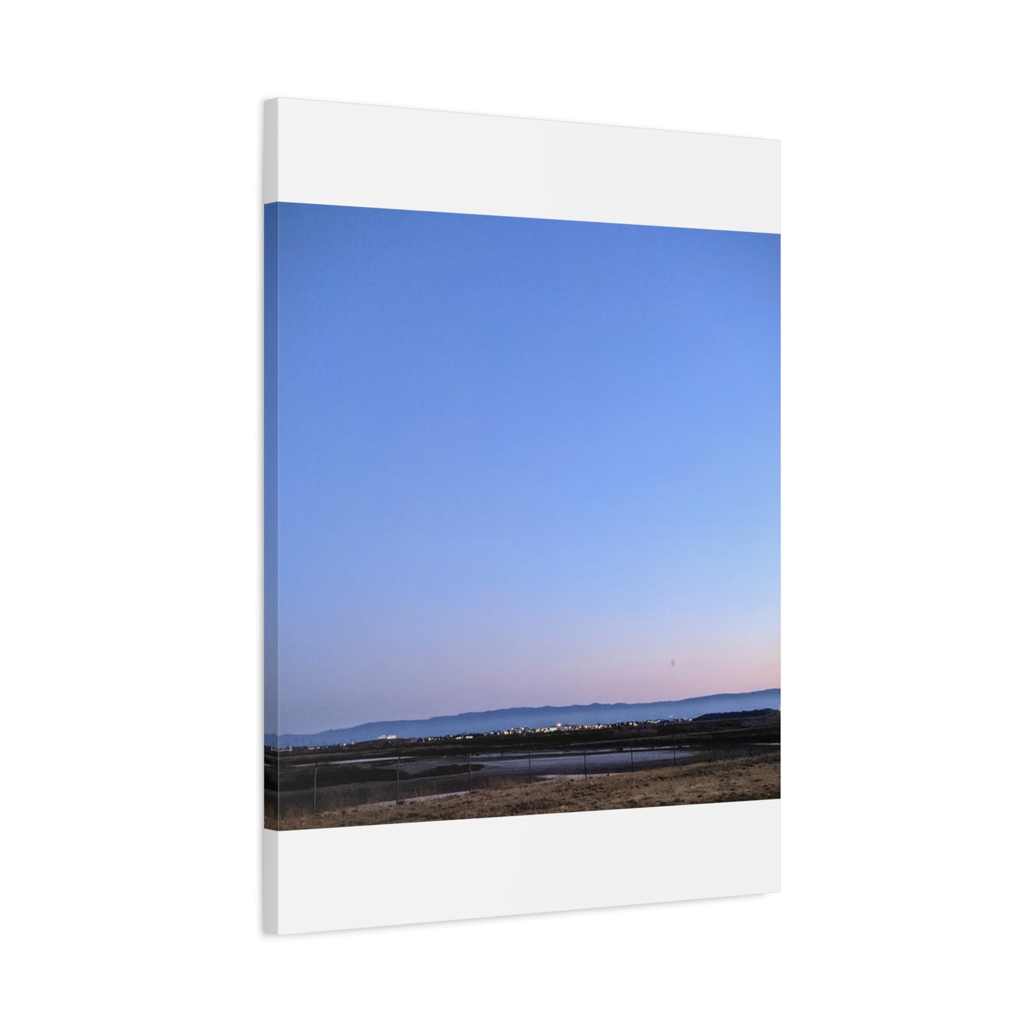 Serene Blue Horizon Matte Canvas Print — Stretched Wall Art