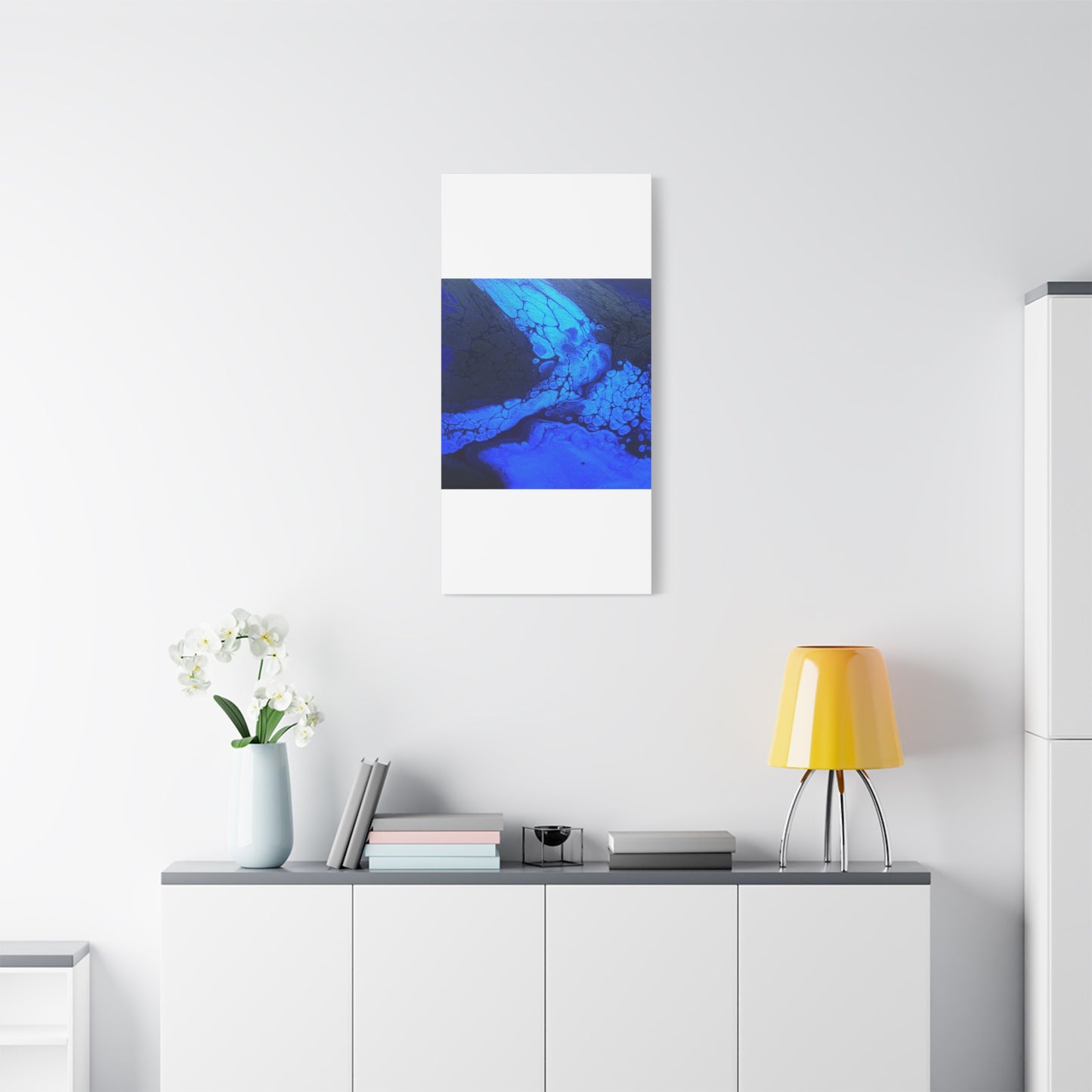 Abstract Blue Ocean Canvas Print — Matte Stretched Wall Art