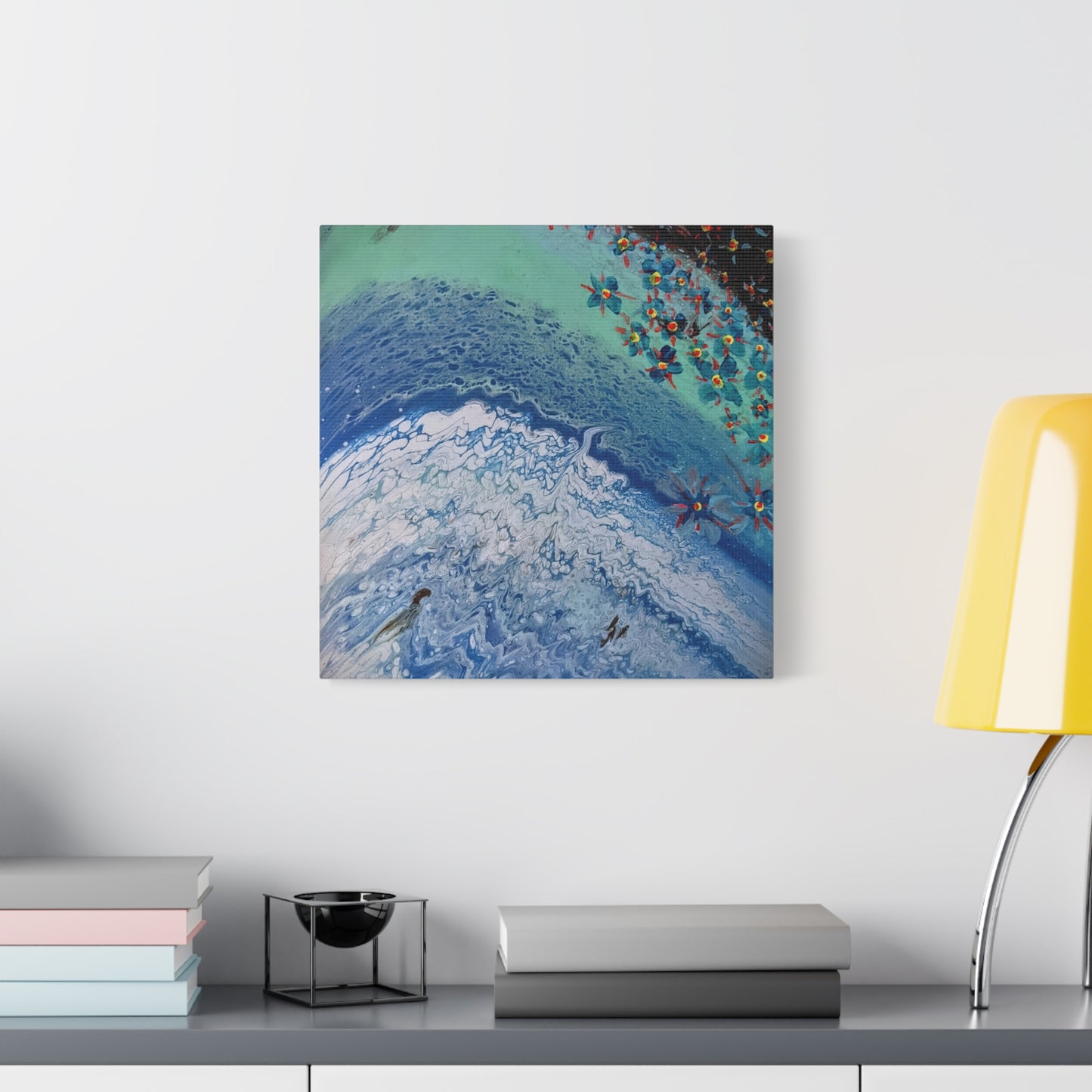 floetrol&flowers - Abstract Matte Canvas Print — Floral Accents Stretched Wall Art