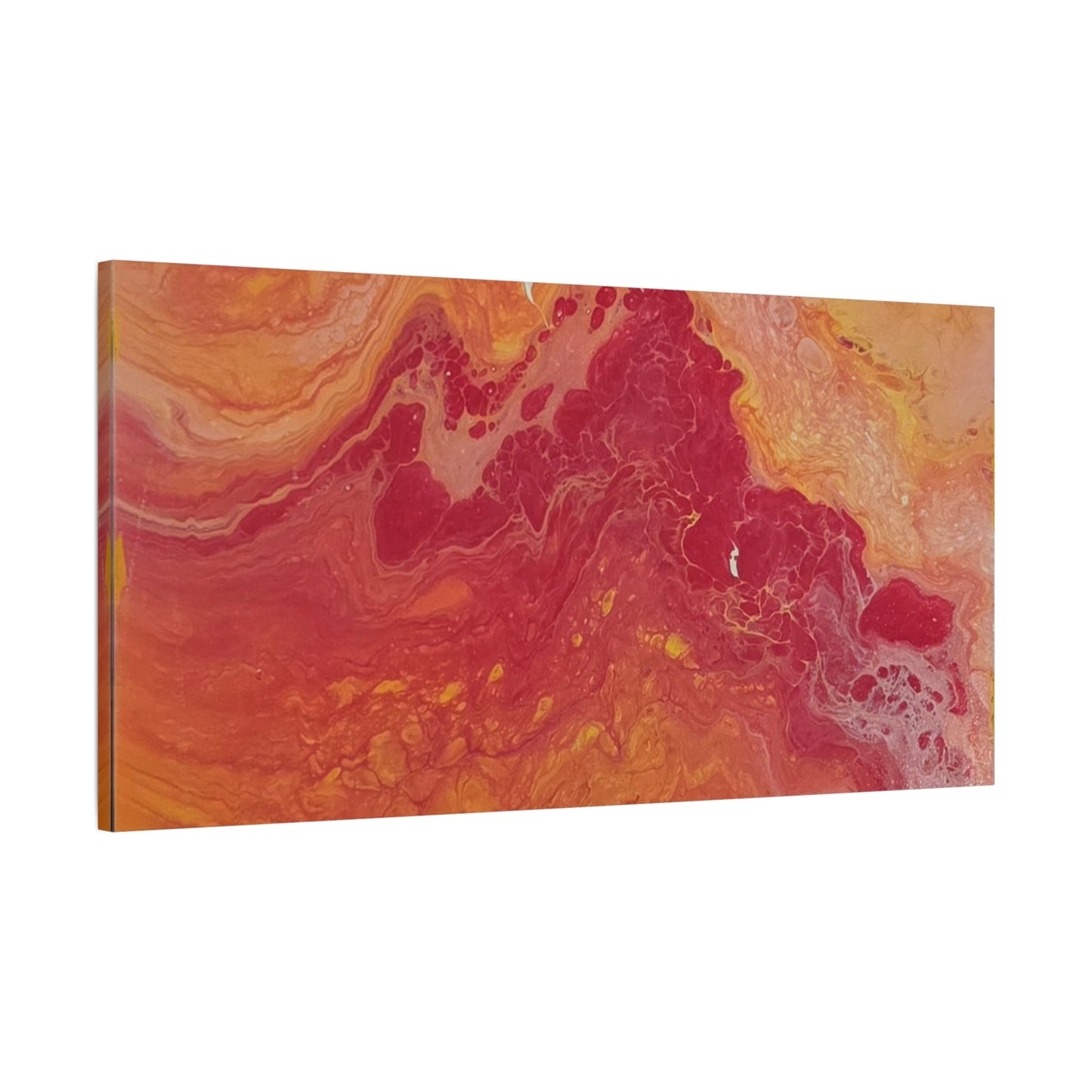 Abstract Pepto Popured - Sunset Swirl Matte Canvas Art - Stretched 1.25"