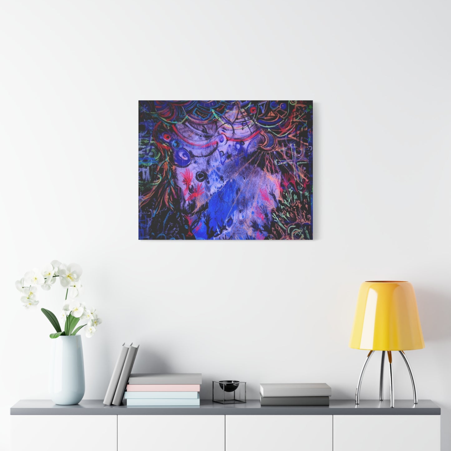 soul_extractions - Abstract Neon Canvas Art - Vibrant Psychedelic Wall Decor
