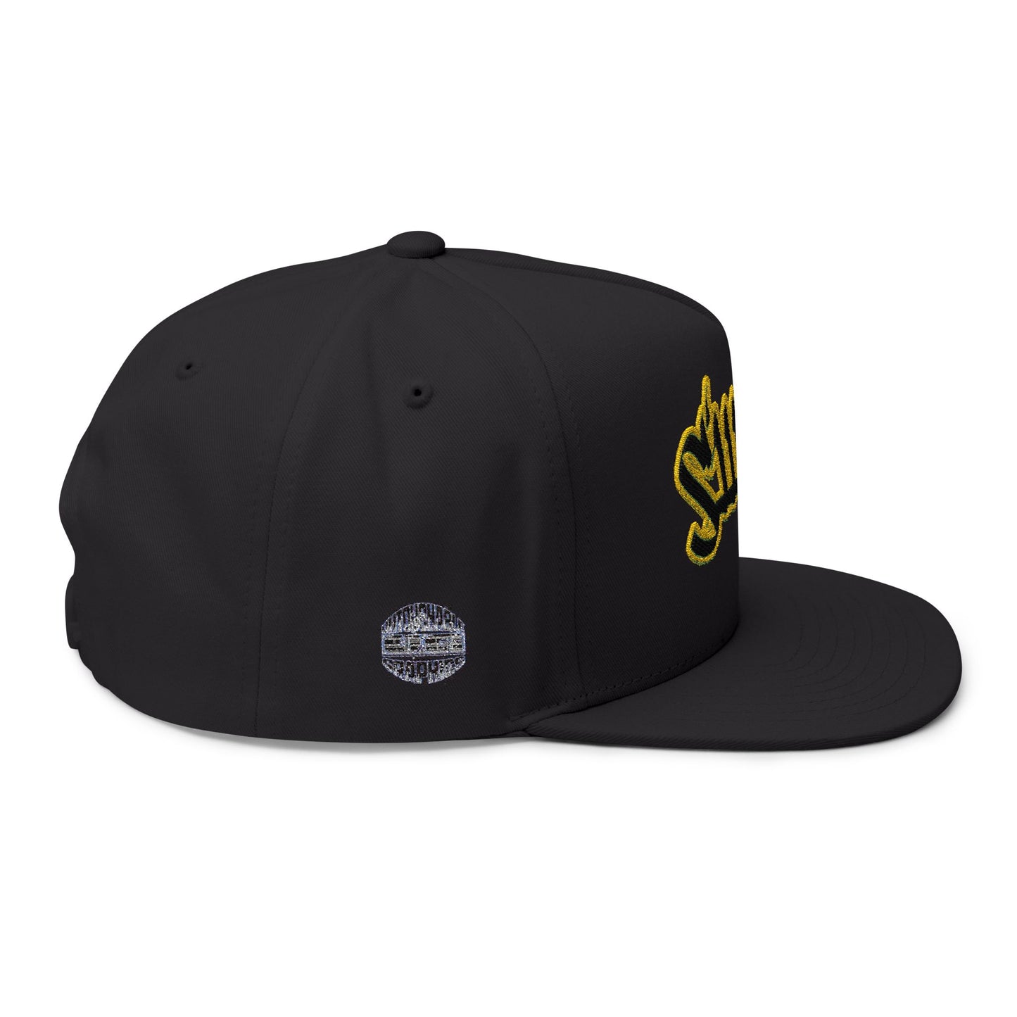 triple_siiick - Embroidered Snapback Hat — "siiick" Yellow Outline