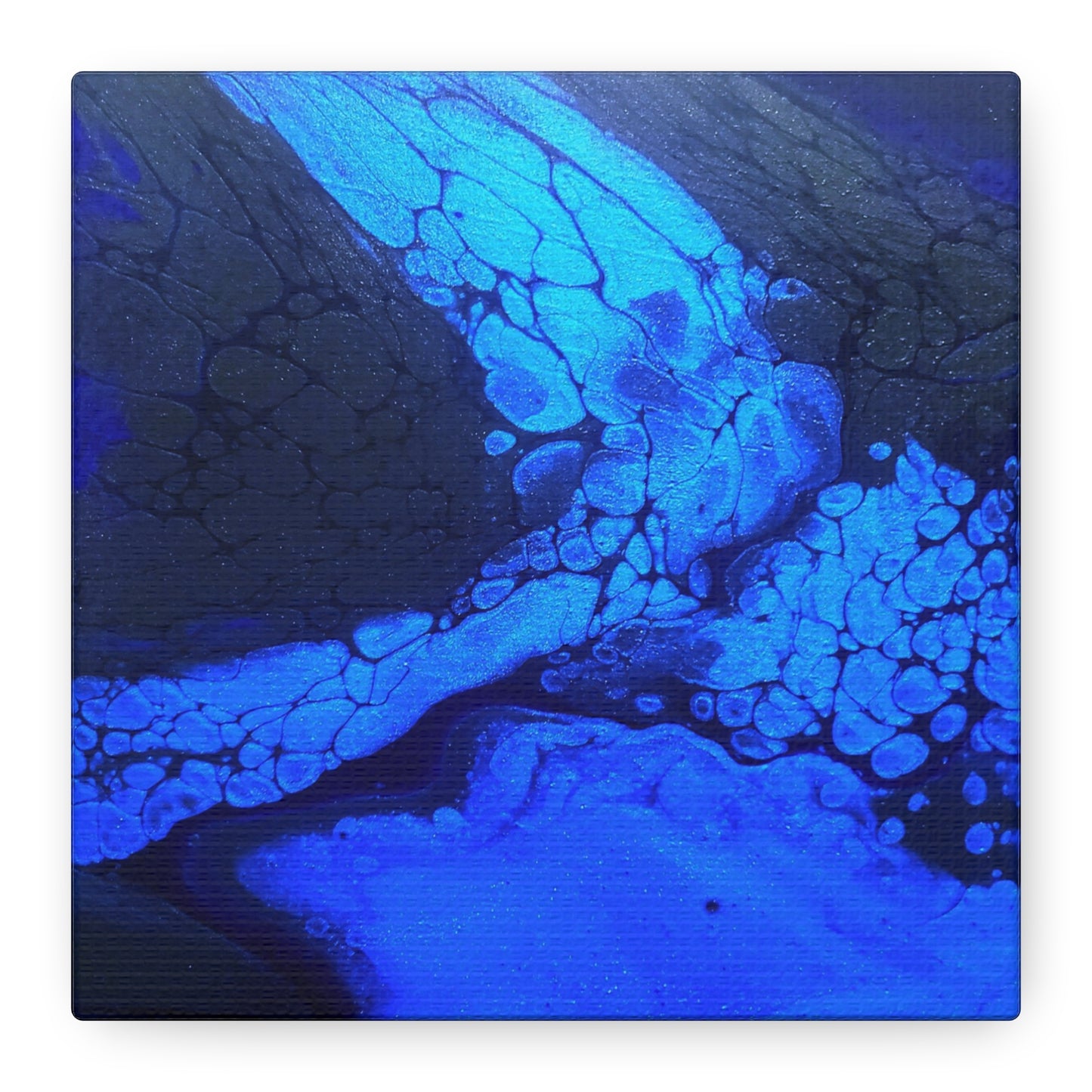 Abstract Blue Ocean Canvas Print — Matte Stretched Wall Art