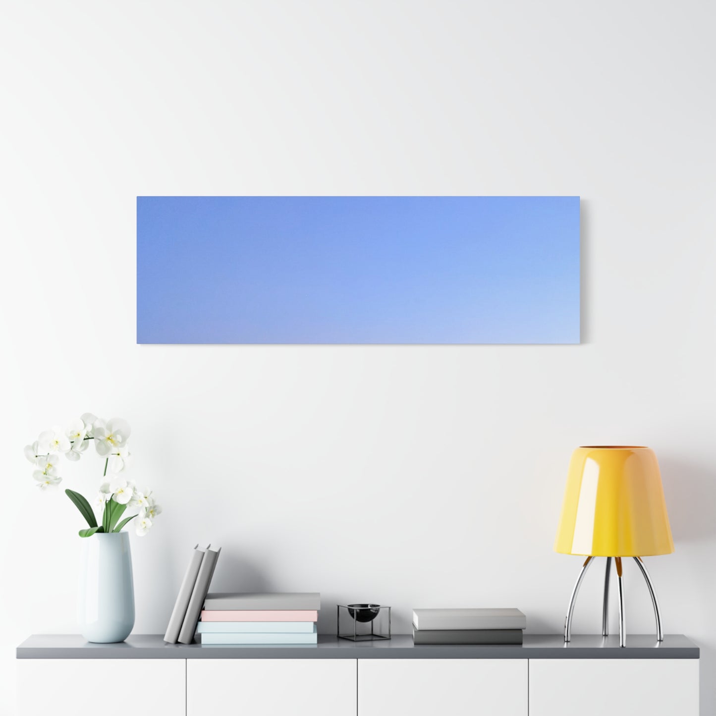 Serene Blue Horizon Matte Canvas Print — Stretched Wall Art