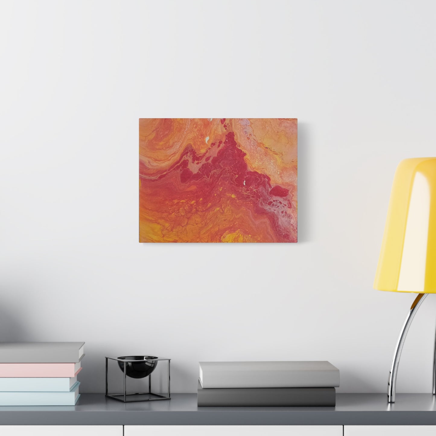Abstract Pepto Popured - Sunset Swirl Matte Canvas Art - Stretched 1.25"