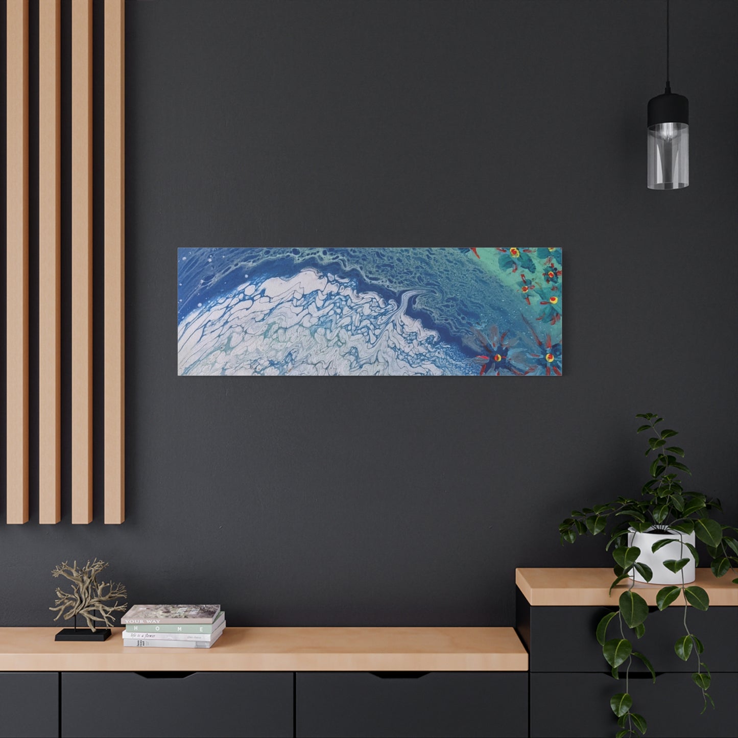 floetrol&flowers - Abstract Matte Canvas Print — Floral Accents Stretched Wall Art