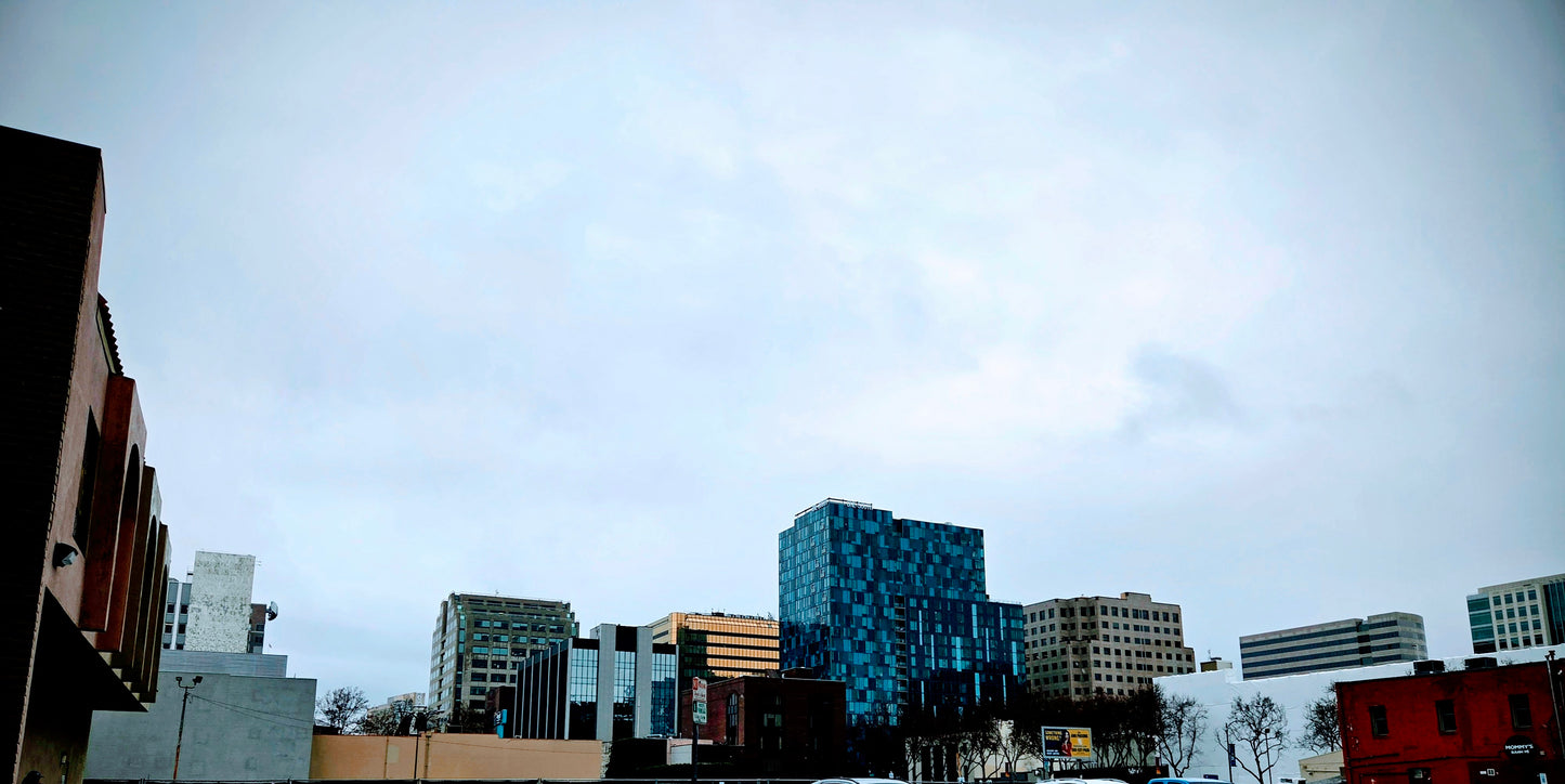 downtown from st. james > City Skyline Canvas Print — Modern Urban Wall Art