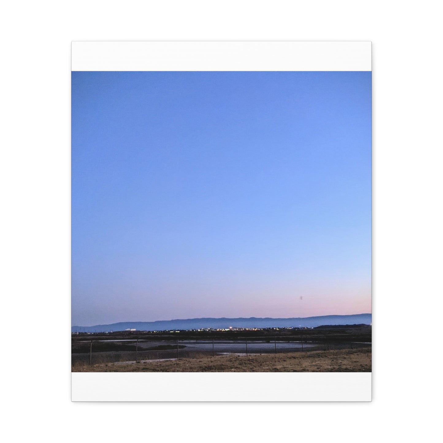 Serene Blue Horizon Matte Canvas Print — Stretched Wall Art
