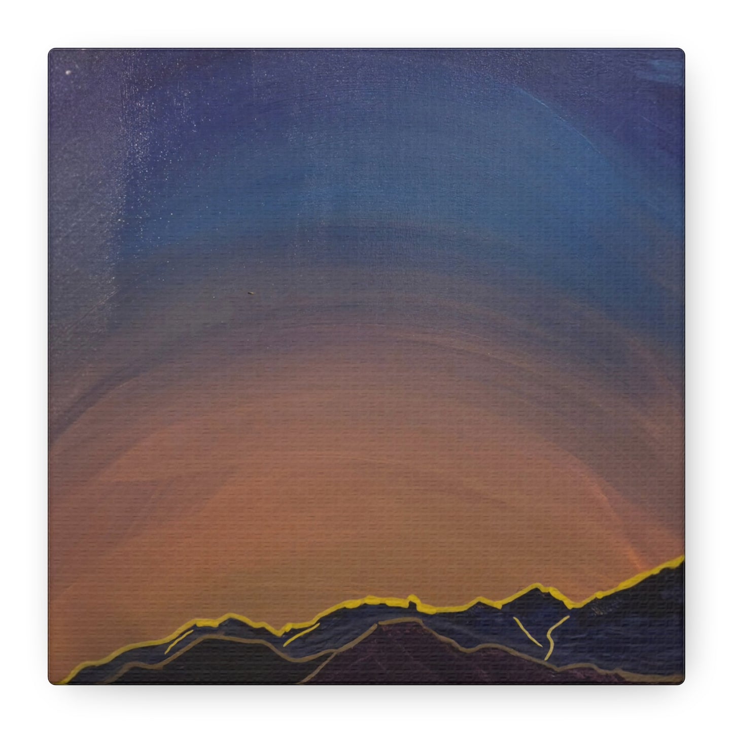 Sunset Mountain Canvas Wall Art - first light — Matte Stretched Landscape Print