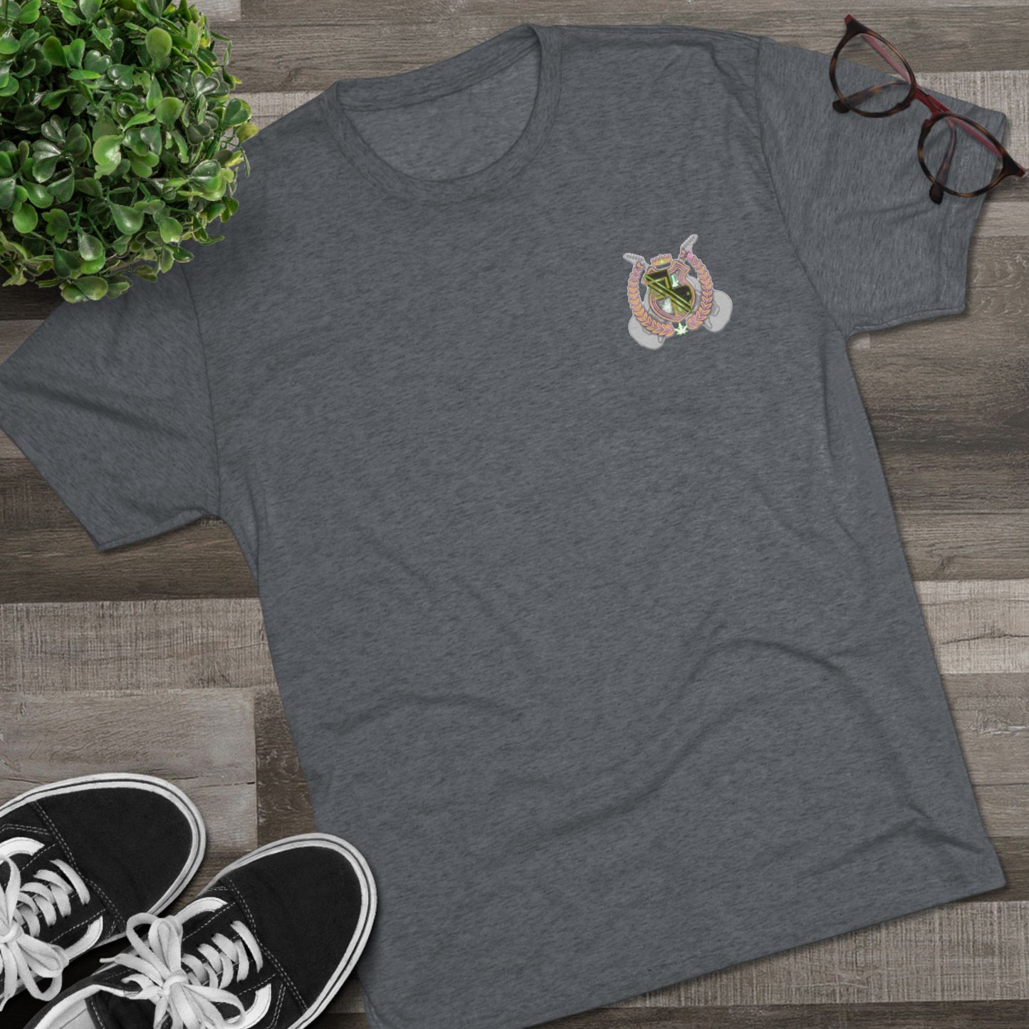 Heraldic Crest T‑Shirt — Vintage Shield Emblem Tee