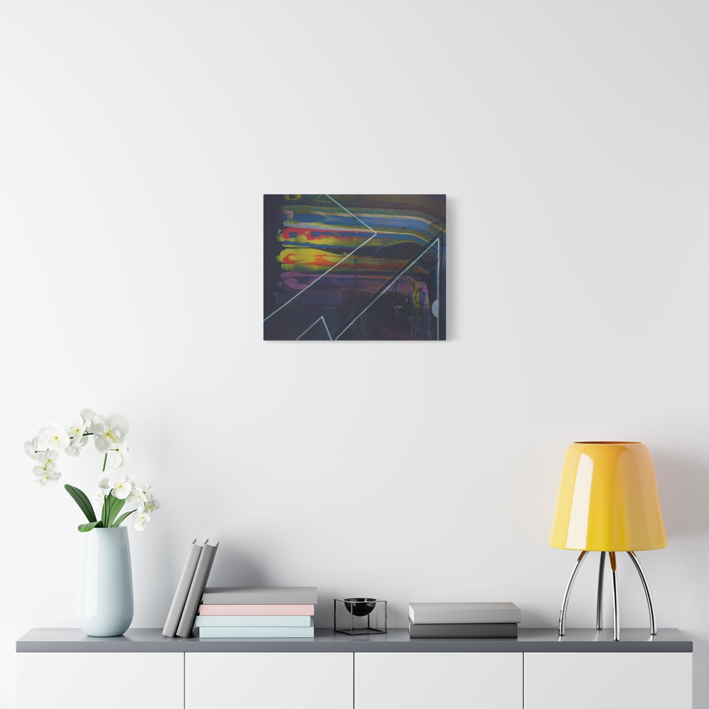 Abstract Geometric Canvas Art - 2025 astronomy – Colorful Drip Triangle Stretched Canvas