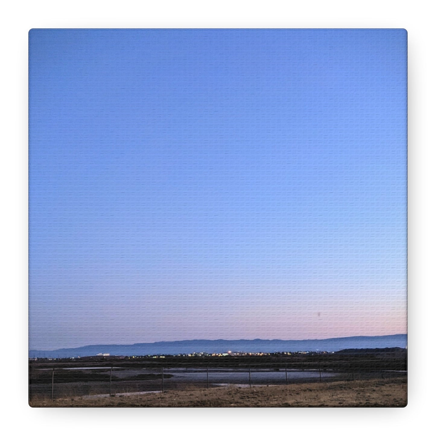 Serene Blue Horizon Matte Canvas Print — Stretched Wall Art