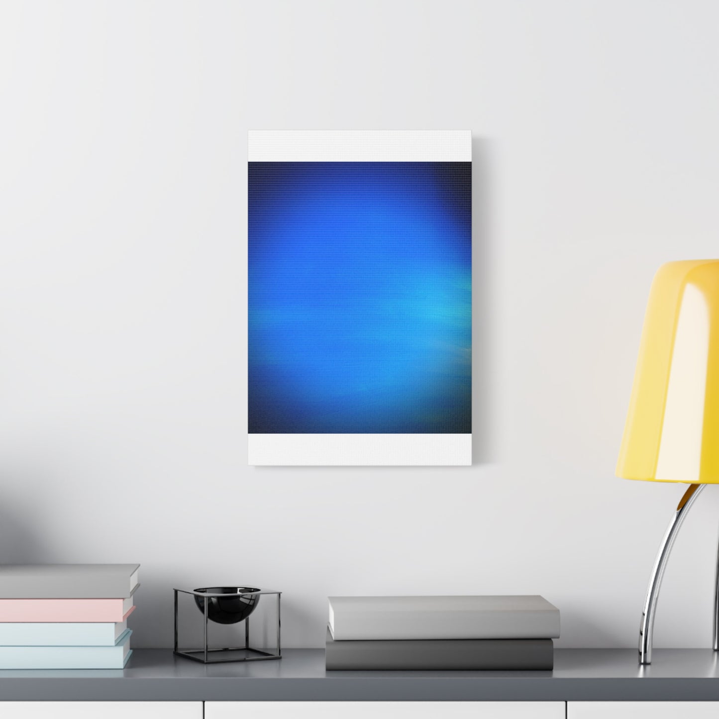 Blue Burst - Gradient Matte Canvas Print — Abstract Ocean Wall Art, Stretched 1.25"