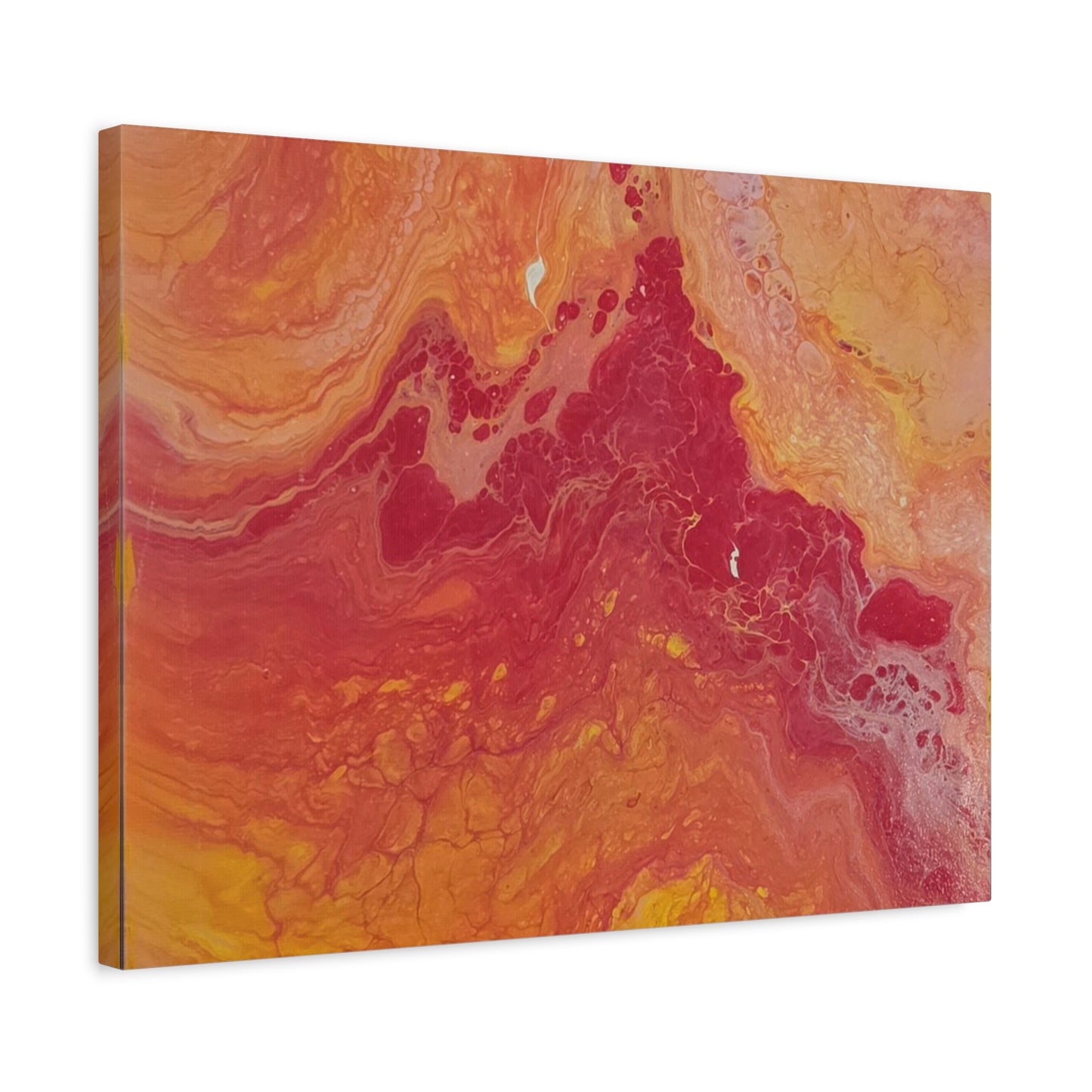 Abstract Pepto Popured - Sunset Swirl Matte Canvas Art - Stretched 1.25"