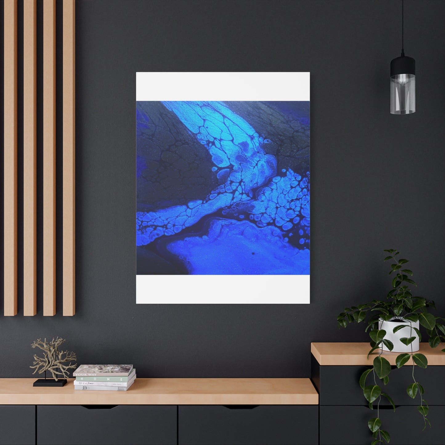 Abstract Blue Ocean Canvas Print — Matte Stretched Wall Art