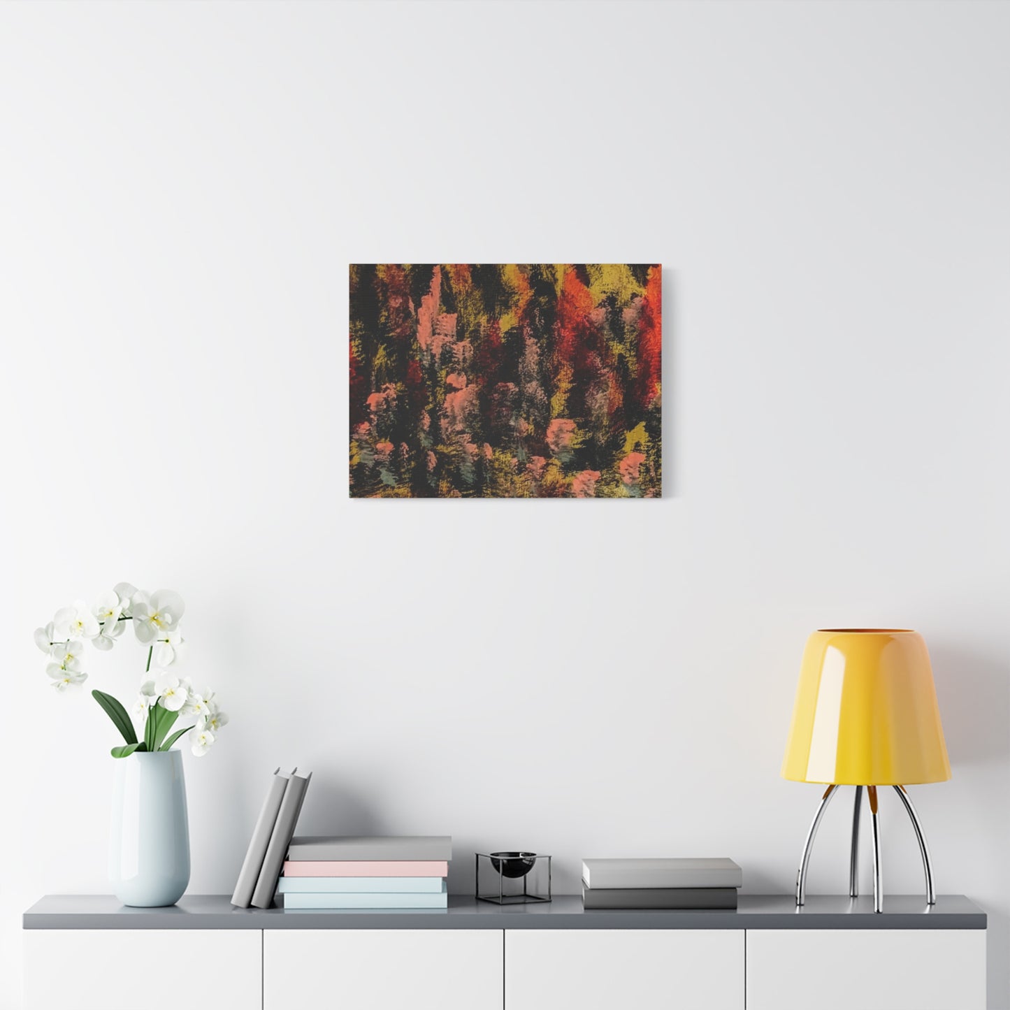 Autumn Forest Abstract — Matte Stretched Canvas