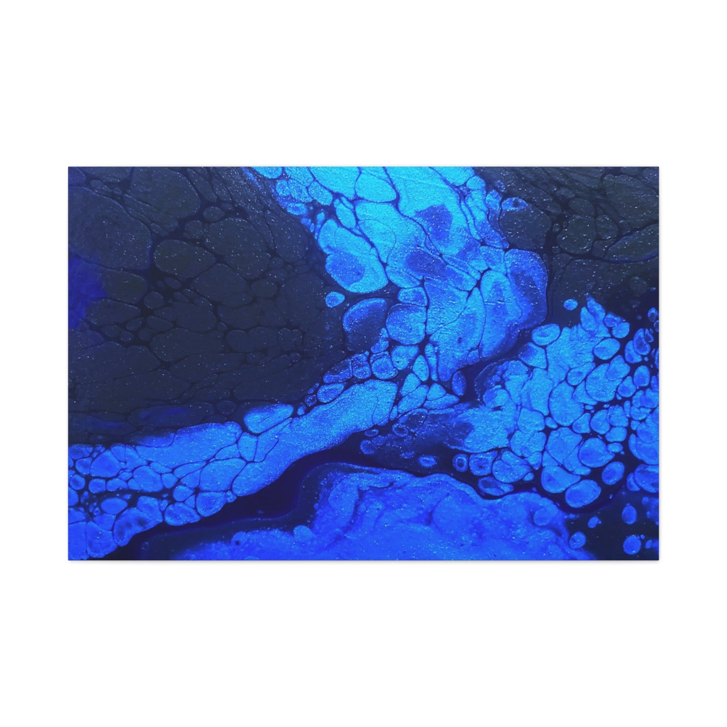 Abstract Blue Ocean Canvas Print — Matte Stretched Wall Art