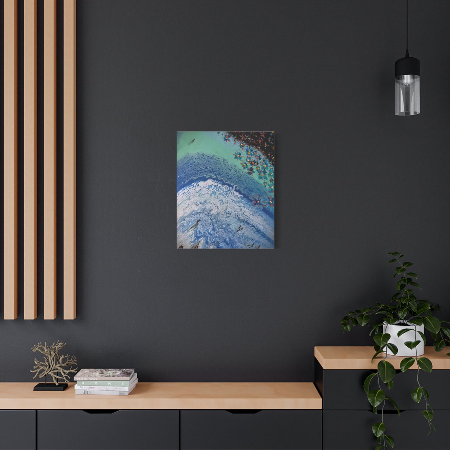 floetrol&flowers - Abstract Matte Canvas Print — Floral Accents Stretched Wall Art