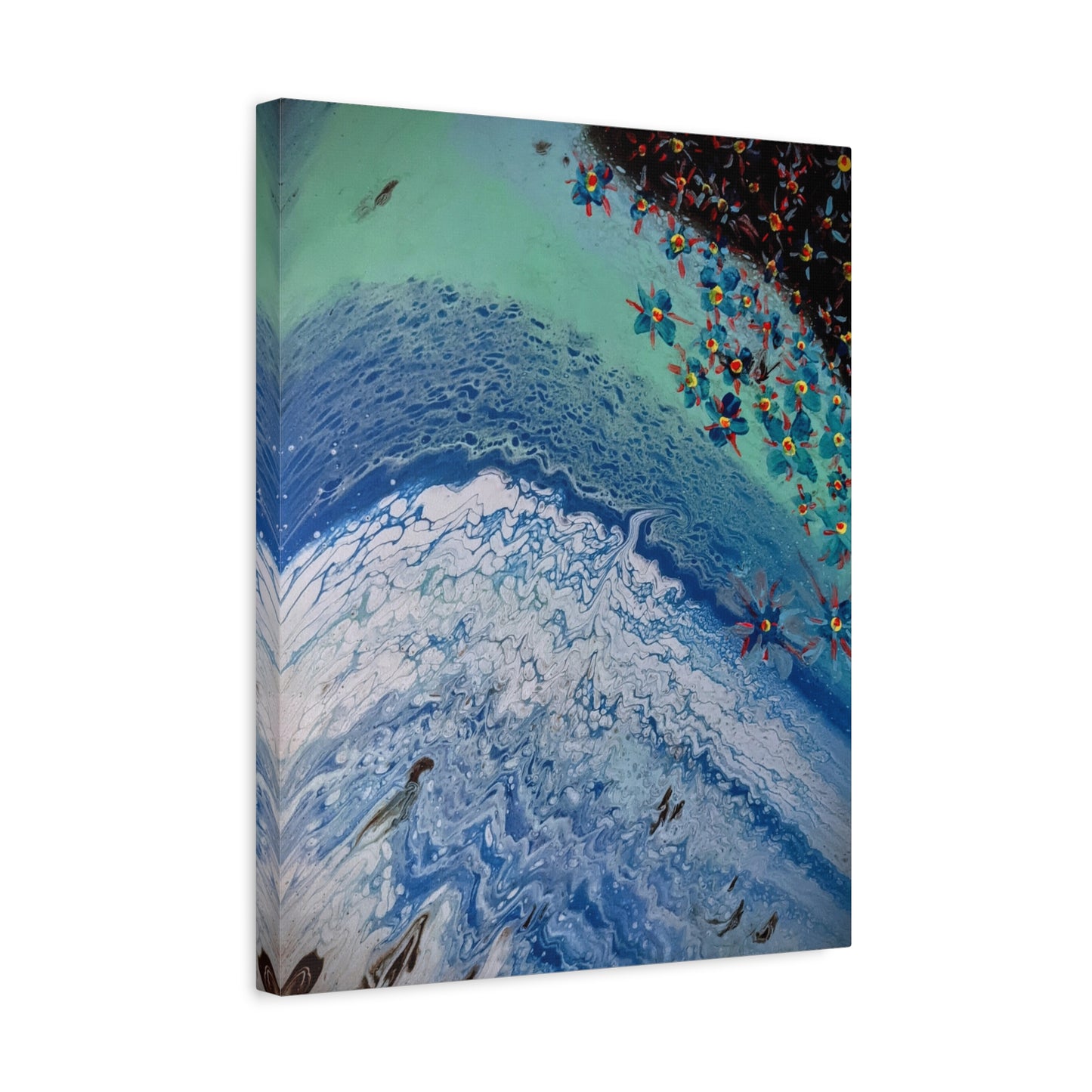 floetrol&flowers - Abstract Matte Canvas Print — Floral Accents Stretched Wall Art