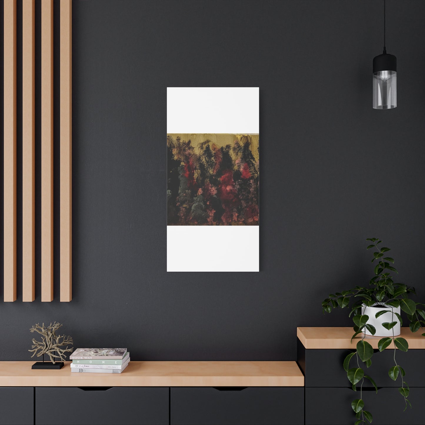 Autumn Forest Nightscape Matte Canvas Print — Stretched 1.25"