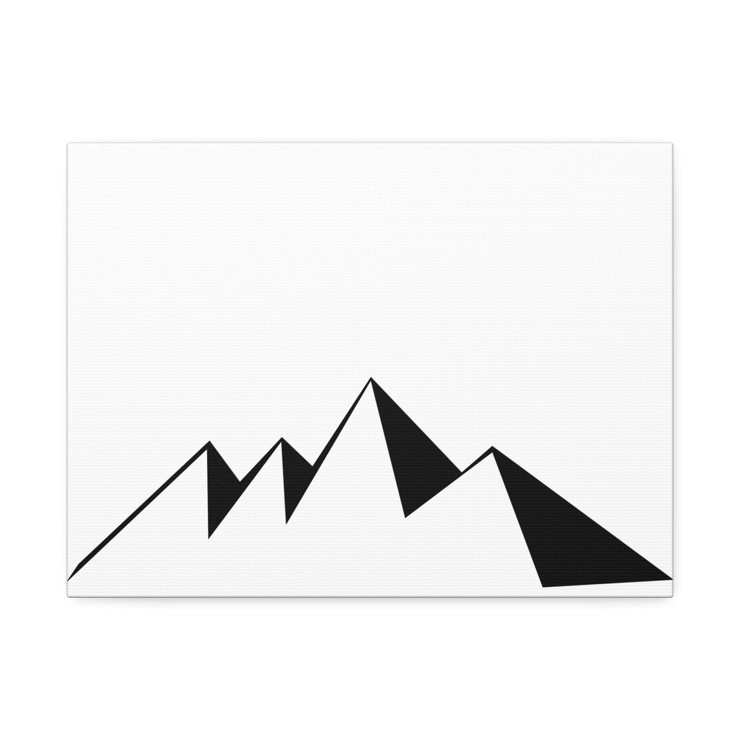 mountains001 - Modern Black Mountain Canvas Art