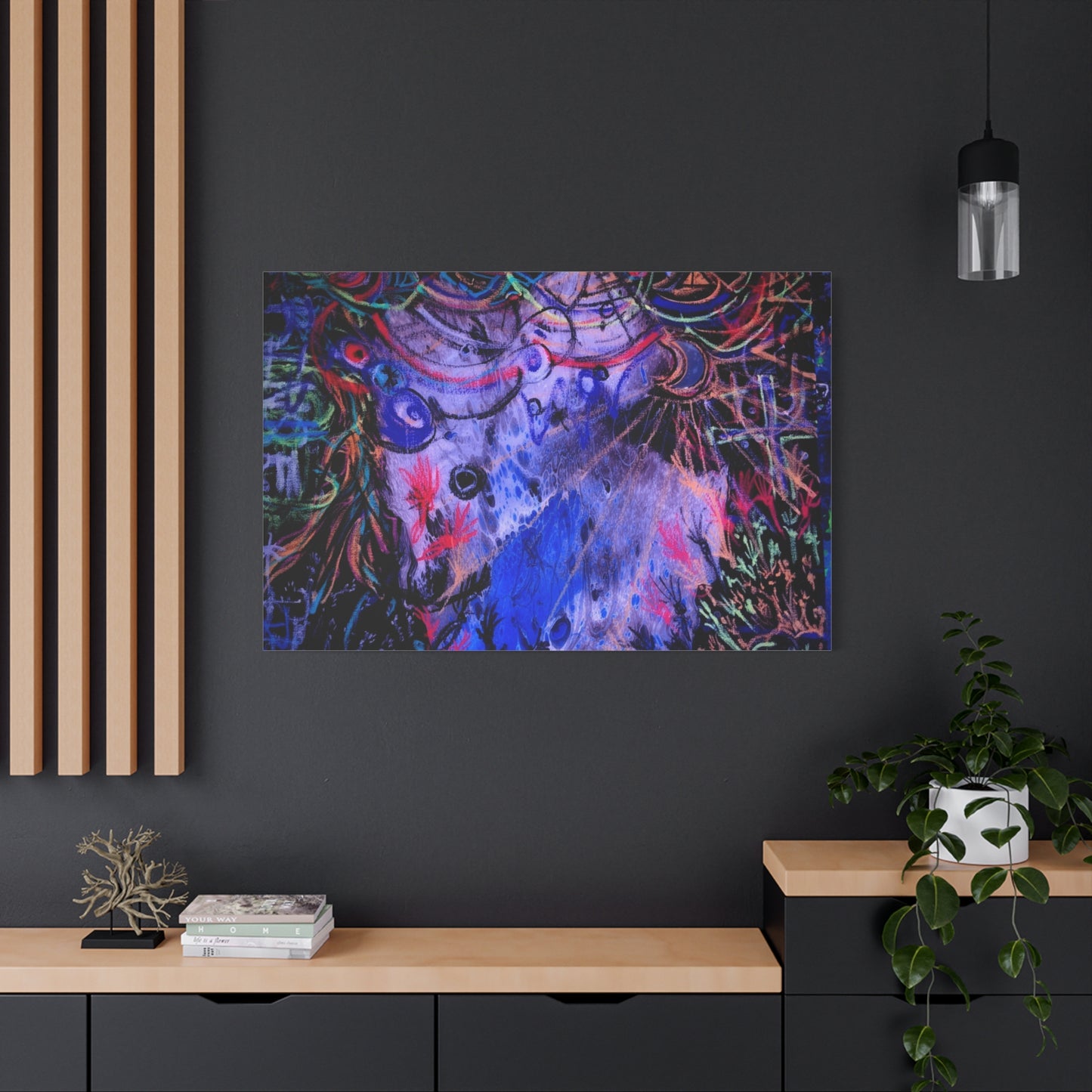 soul_extractions - Abstract Neon Canvas Art - Vibrant Psychedelic Wall Decor