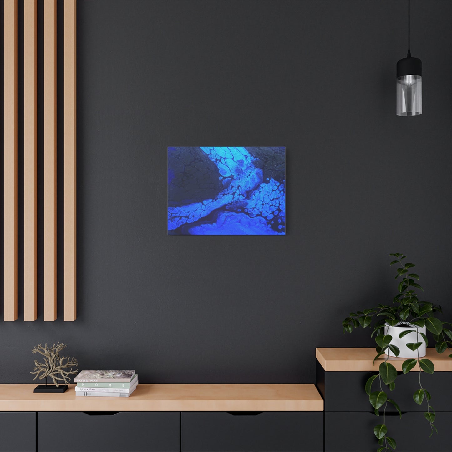 Abstract Blue Ocean Canvas Print — Matte Stretched Wall Art
