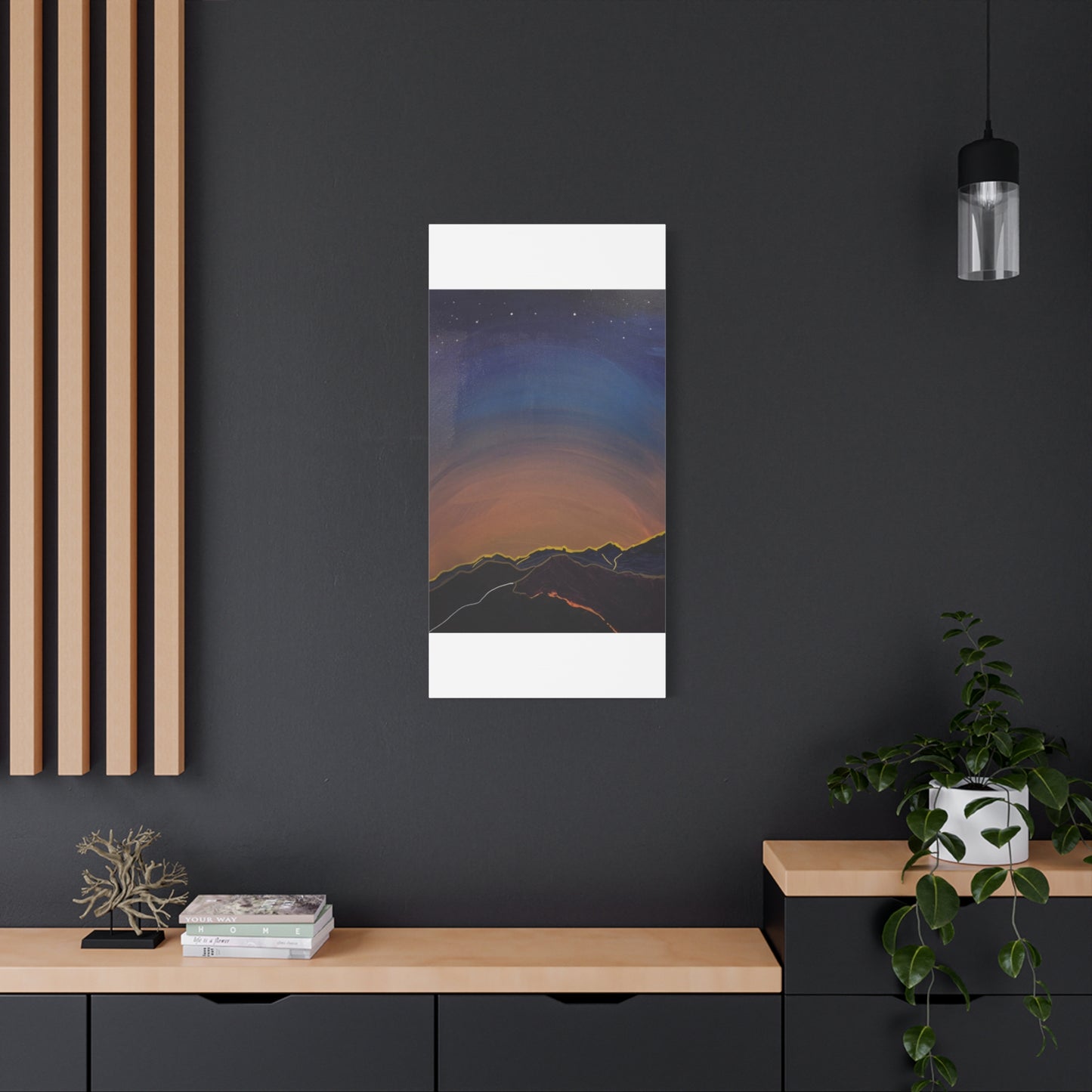 Sunset Mountain Canvas Wall Art - first light — Matte Stretched Landscape Print