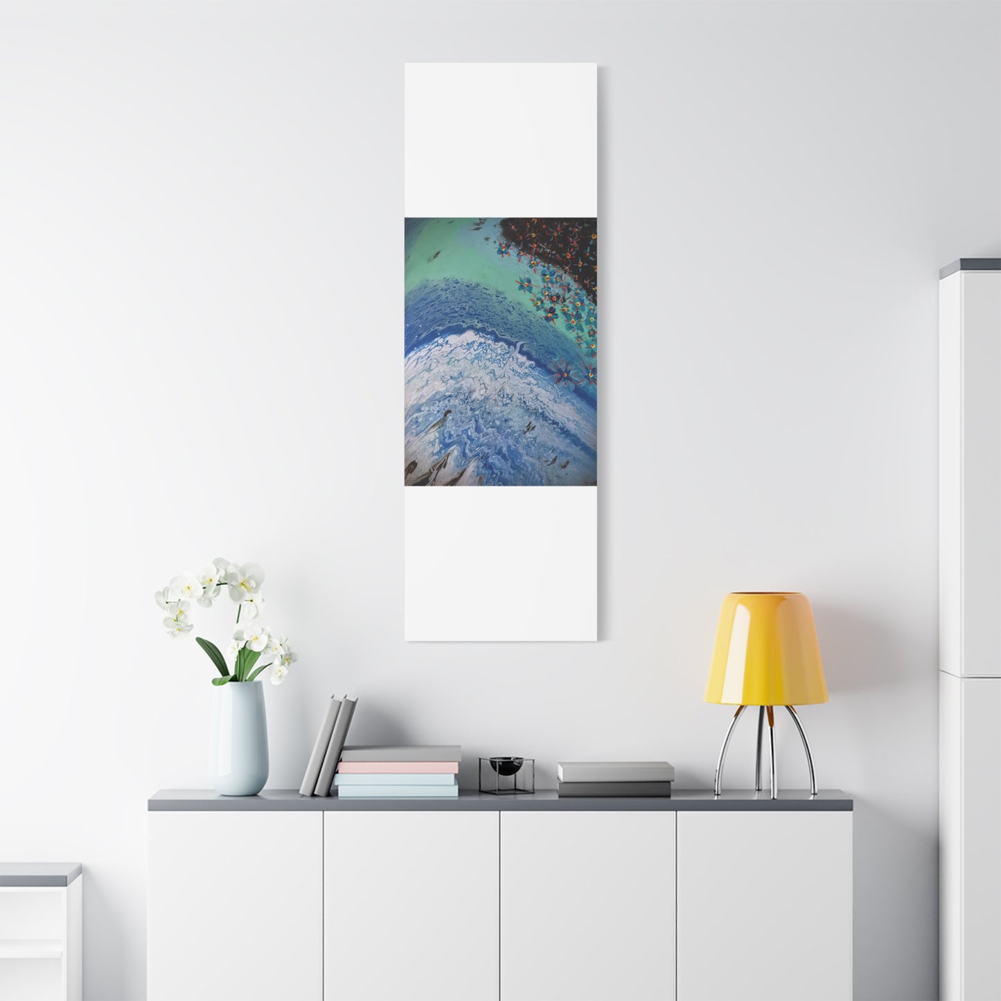 floetrol&flowers - Abstract Matte Canvas Print — Floral Accents Stretched Wall Art