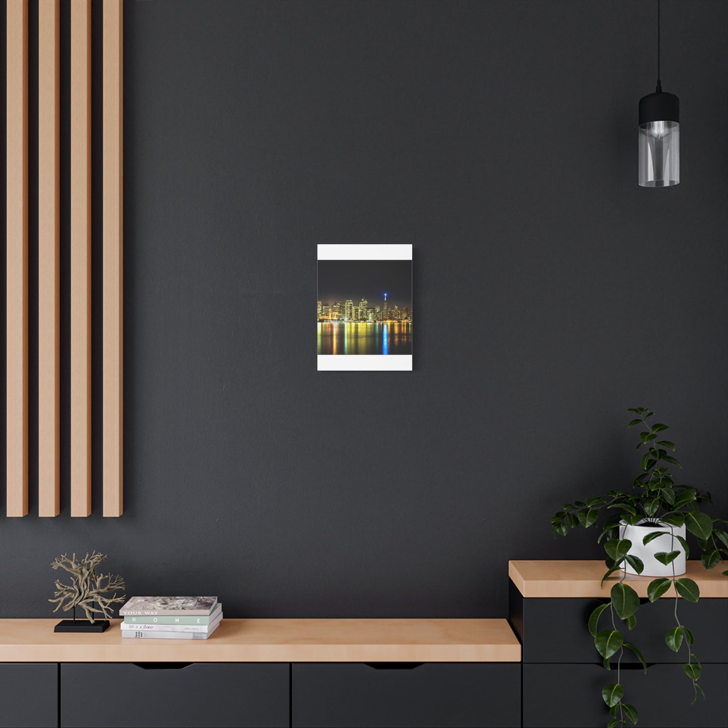 San Francisco Night Skyline Matte Canvas Print — Stretched 1.25"