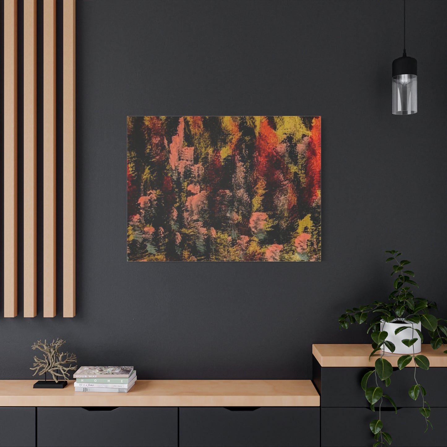 Autumn Forest Abstract — Matte Stretched Canvas
