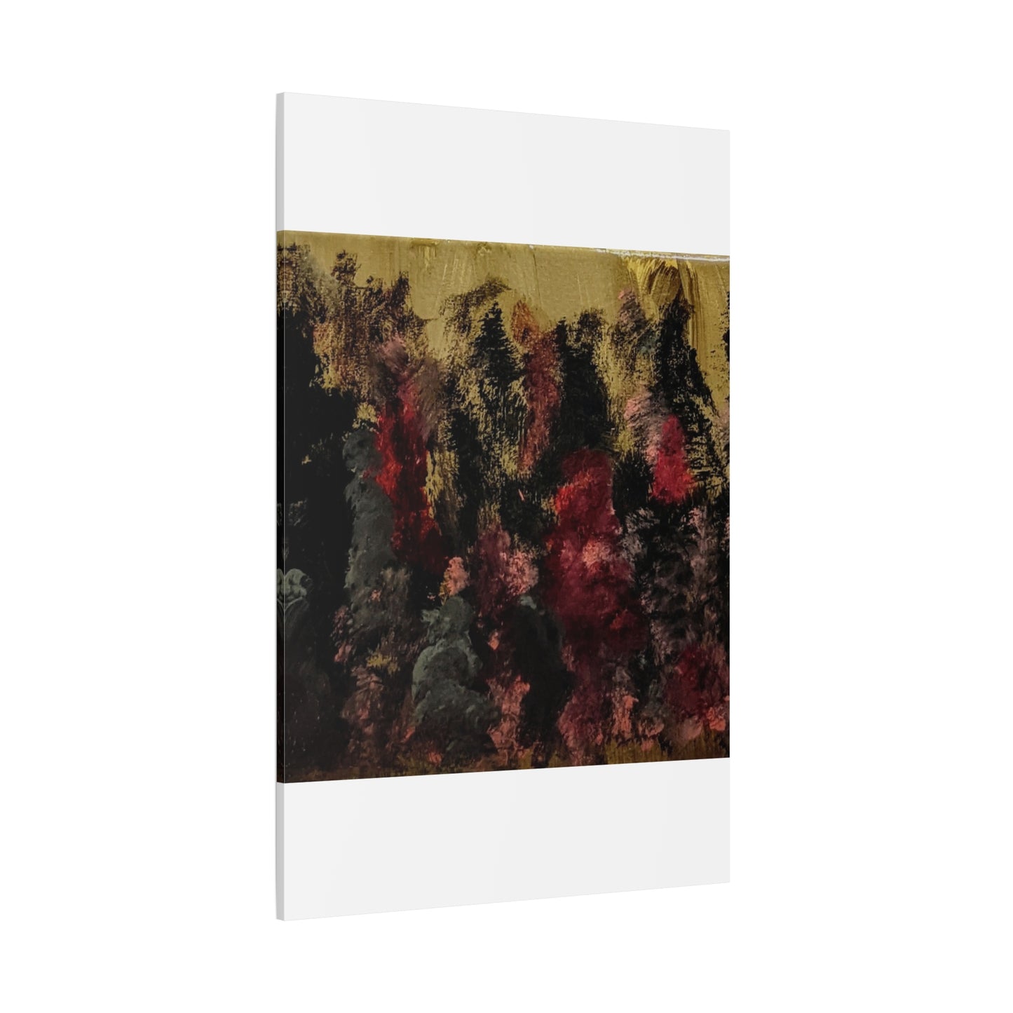 Autumn Forest Nightscape Matte Canvas Print — Stretched 1.25"