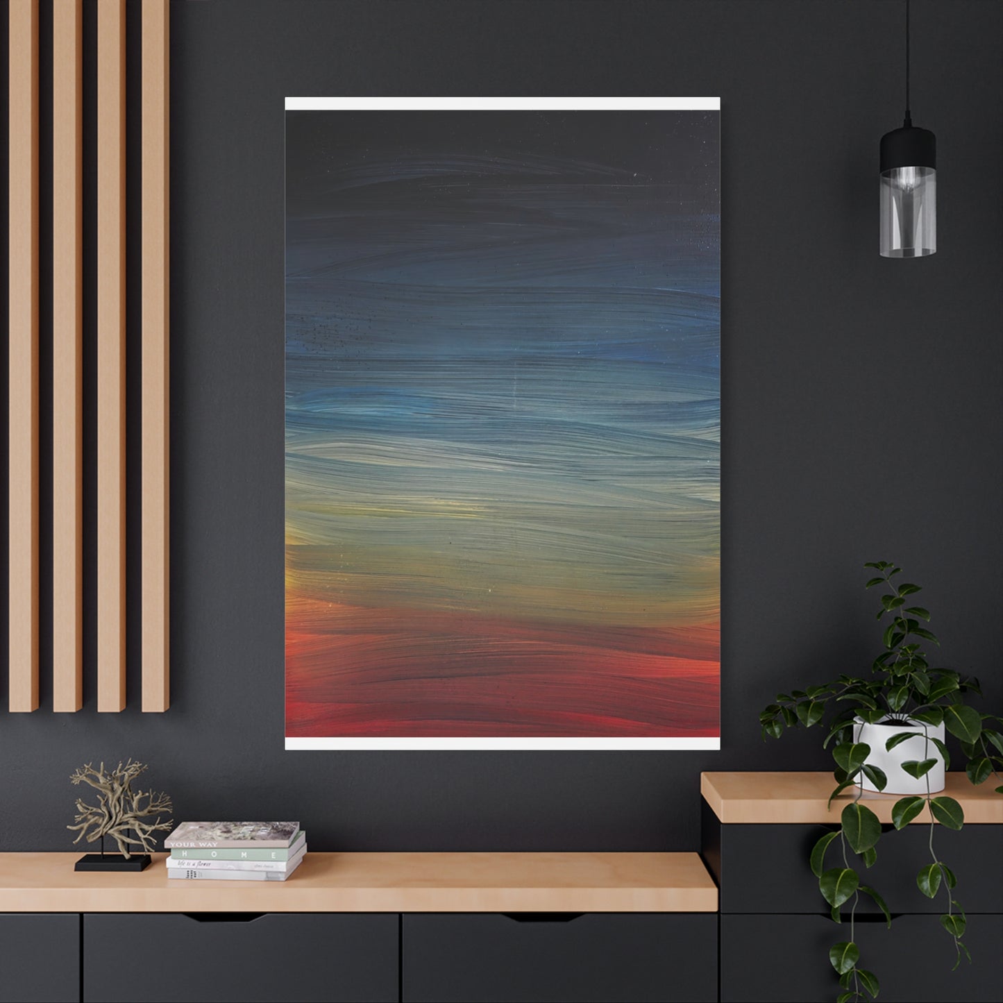 Abstract Coastal Sunset Canvas Print — Matte Stretched Wall Art