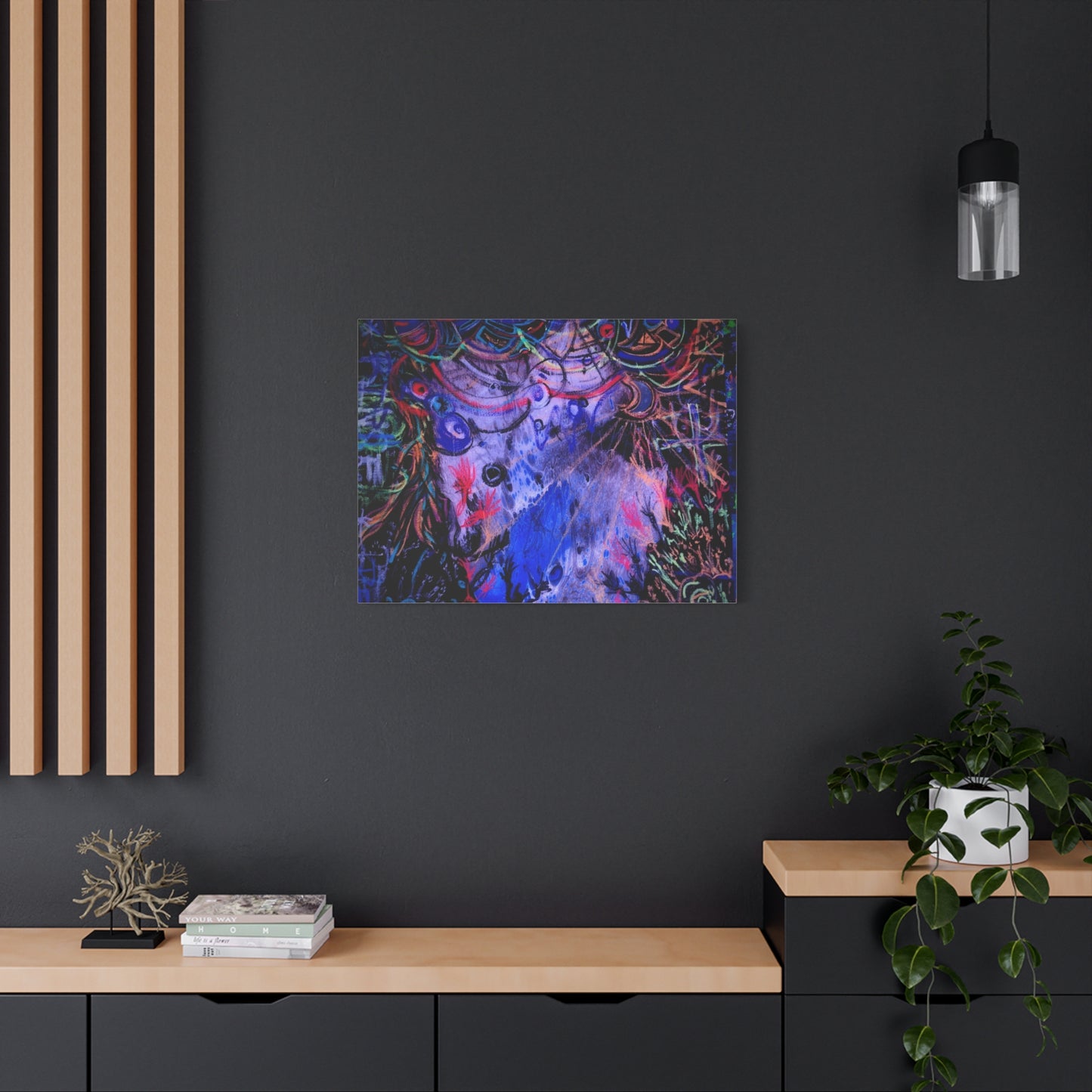 soul_extractions - Abstract Neon Canvas Art - Vibrant Psychedelic Wall Decor