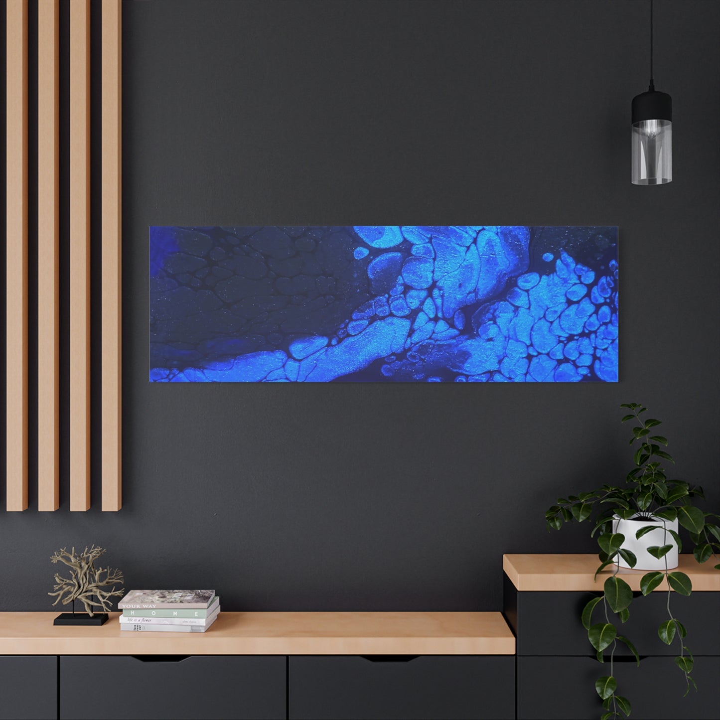 Abstract Blue Ocean Canvas Print — Matte Stretched Wall Art