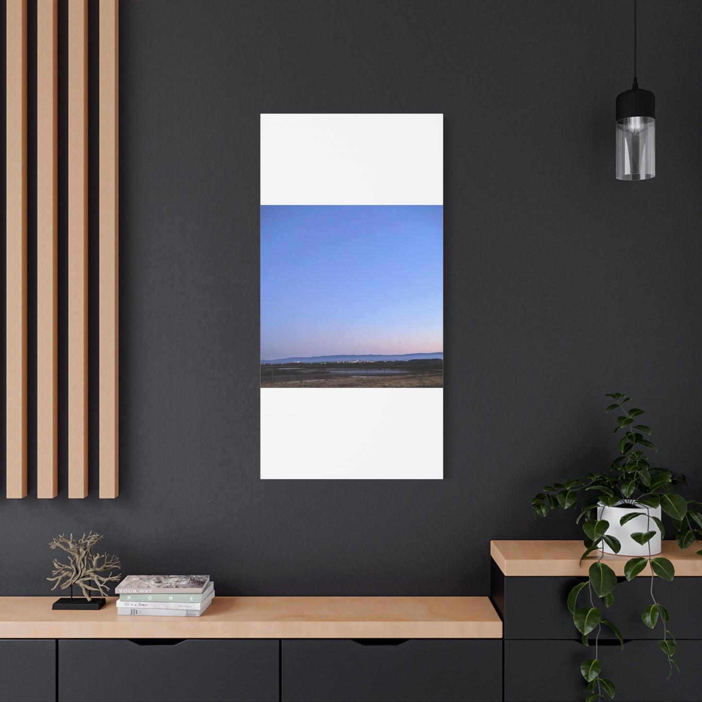 Serene Blue Horizon Matte Canvas Print — Stretched Wall Art