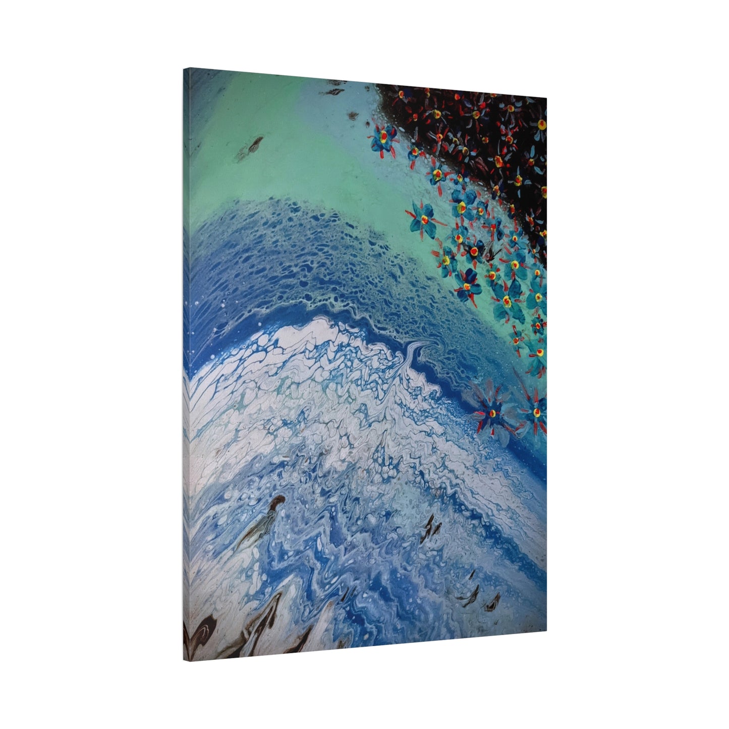 floetrol&flowers - Abstract Matte Canvas Print — Floral Accents Stretched Wall Art