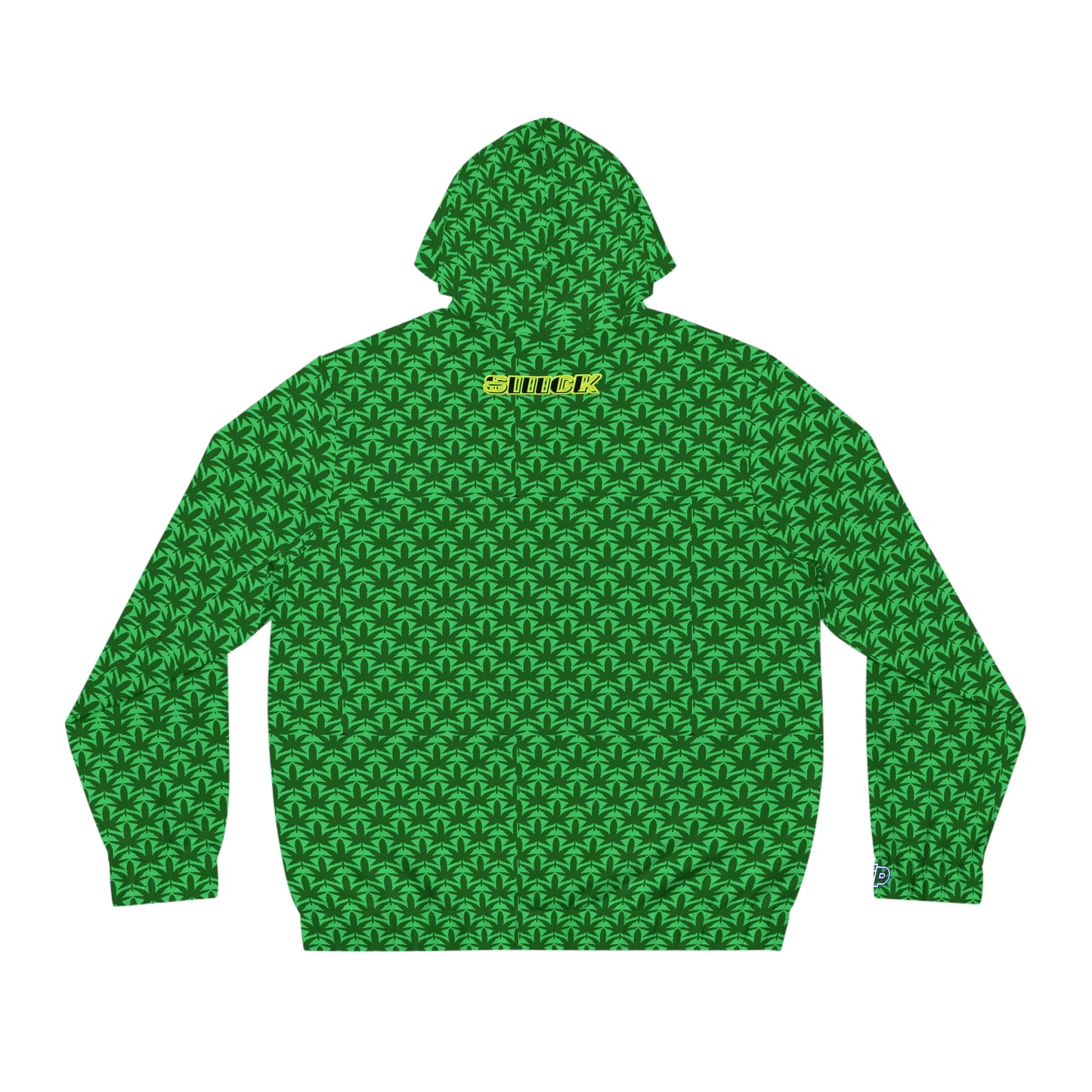 Green Palm Pattern Full‑Zip Hoodie — 'Sailor' Back Logo