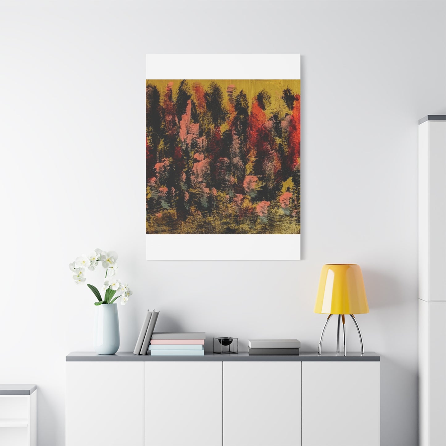 Autumn Forest Abstract — Matte Stretched Canvas