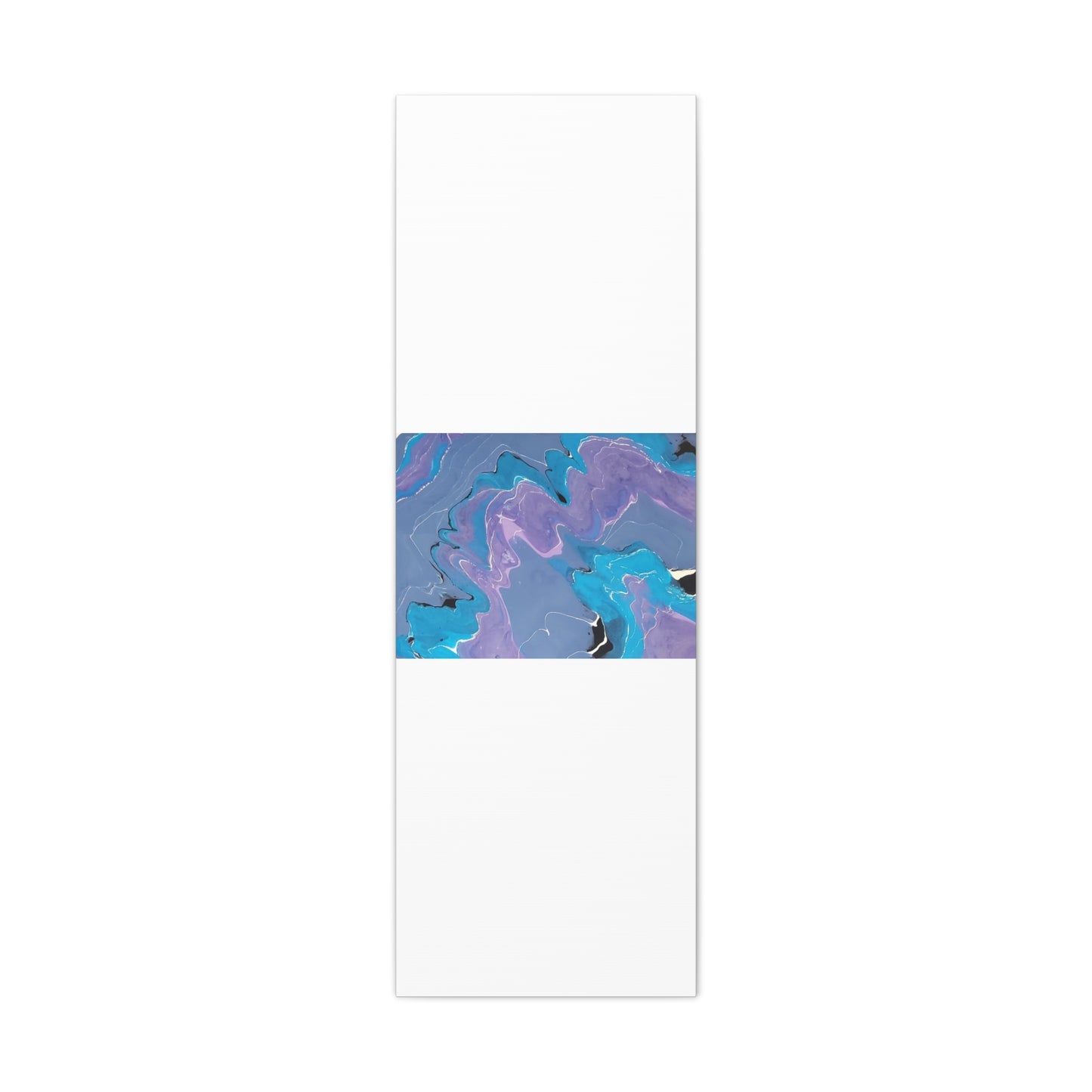 Abstract Blue & Purple Fluid Art Canvas - Matte Stretched Wall Art