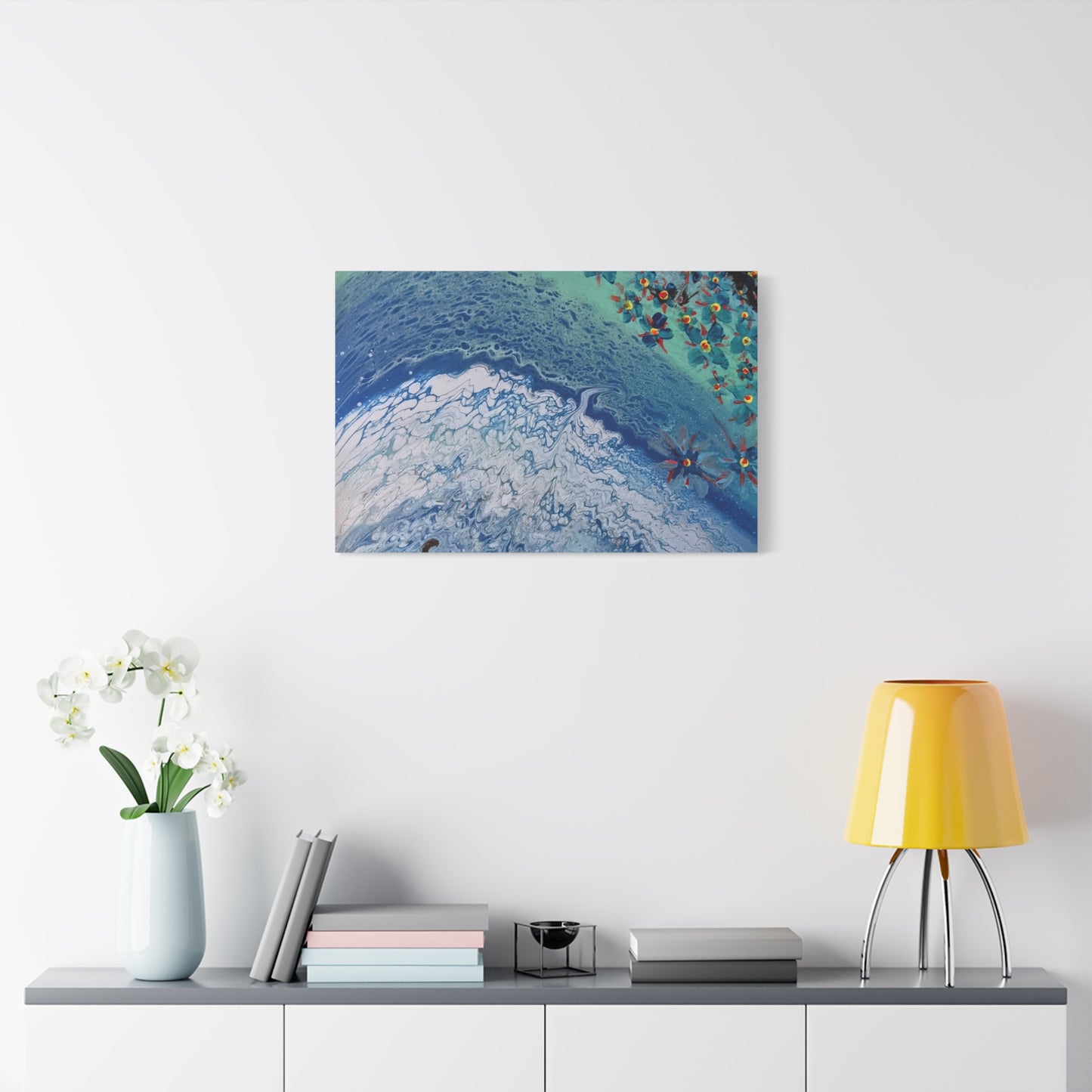 floetrol&flowers - Abstract Matte Canvas Print — Floral Accents Stretched Wall Art